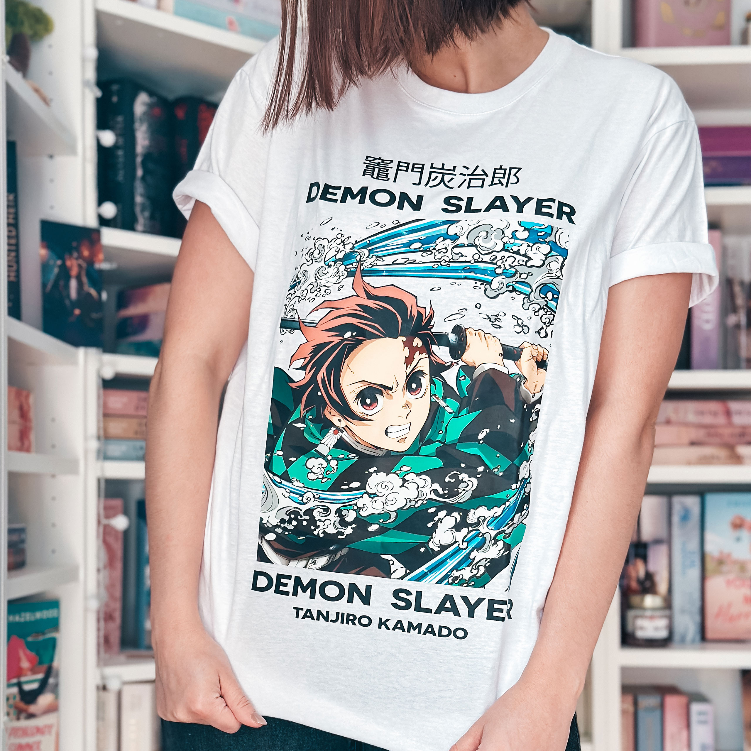 Demon Slayer - Tanjiro Whirlpool T-Shirt blanco