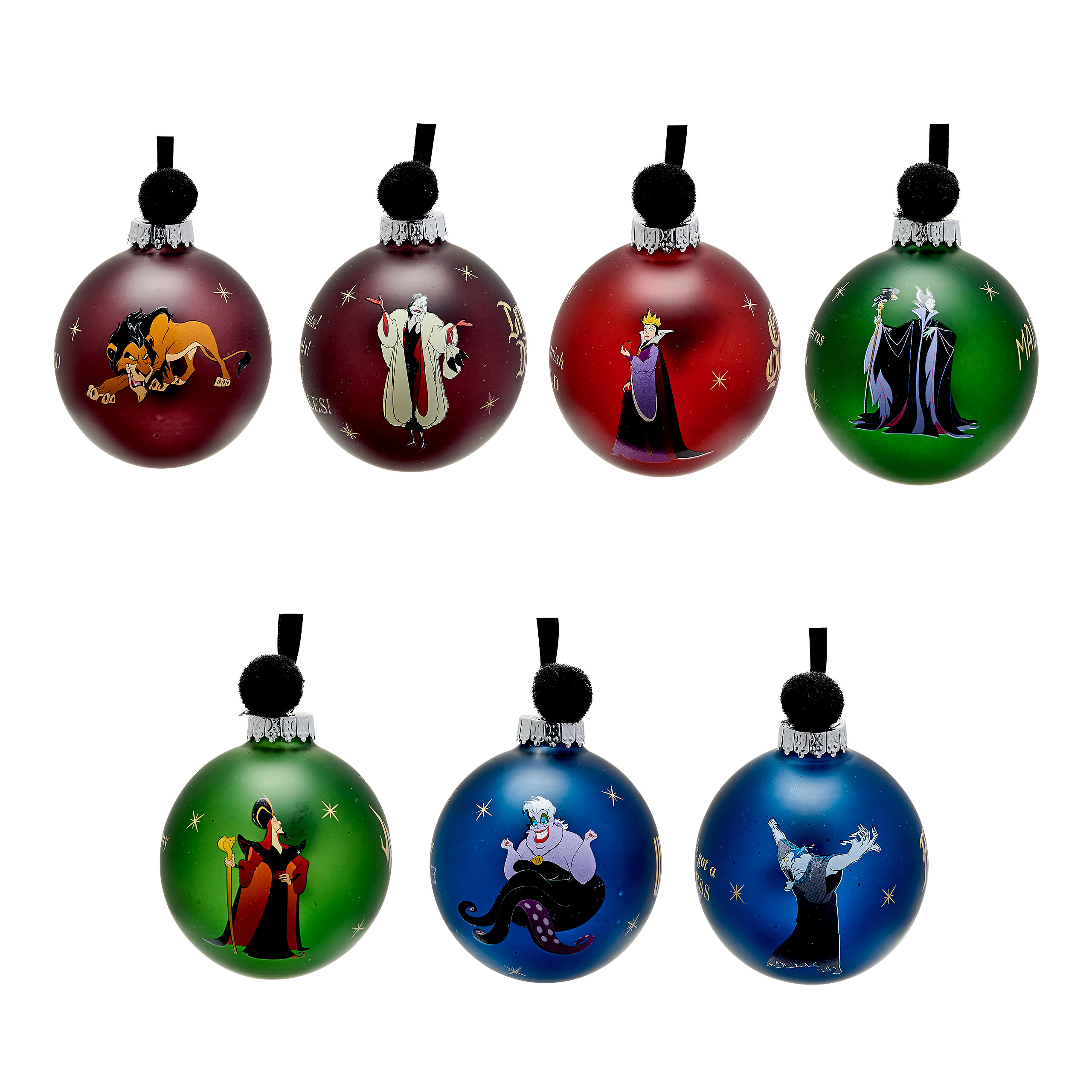 Villains - Characters Christmas Tree Ornaments 7pcs