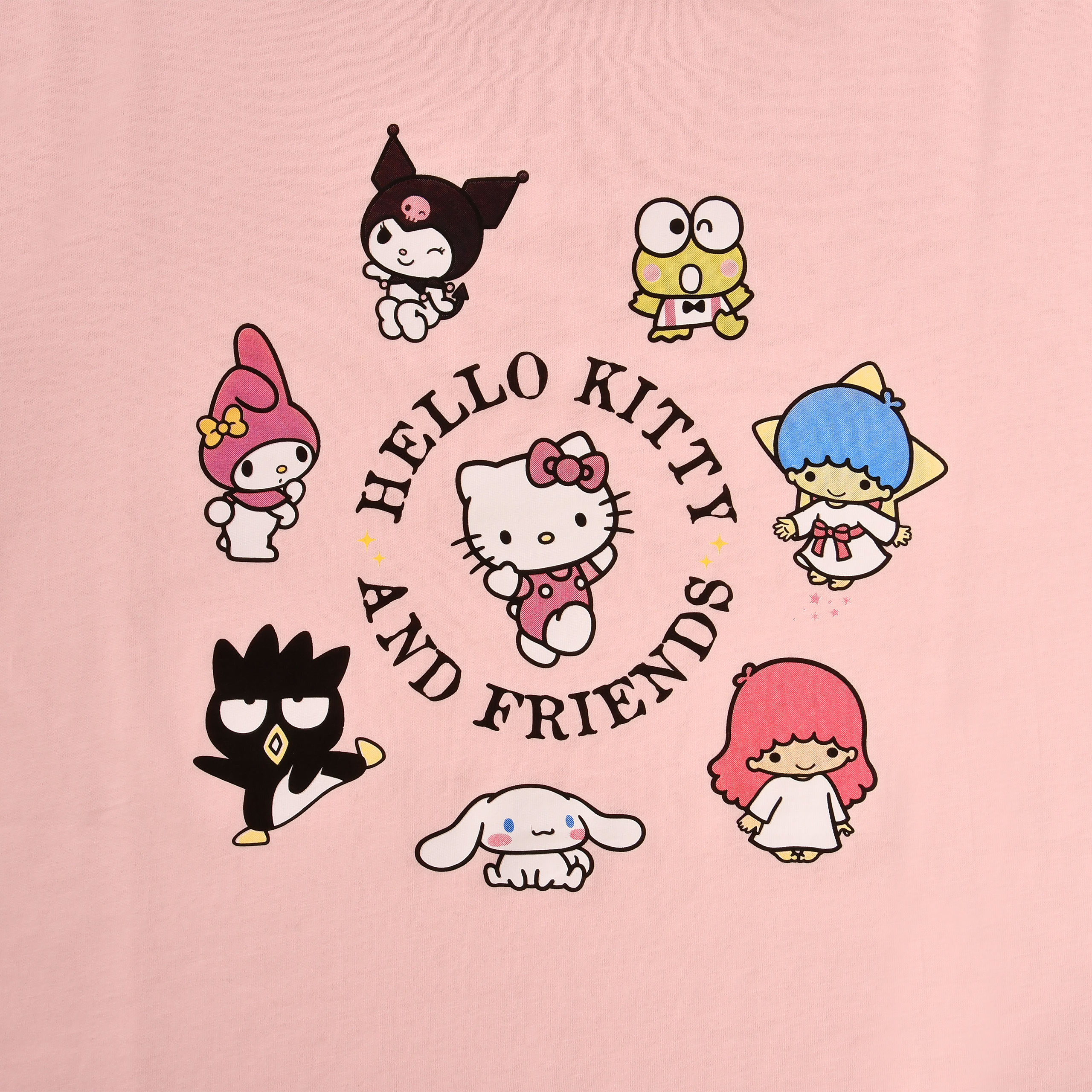 Camiseta rosa de Hello Kitty y amigos