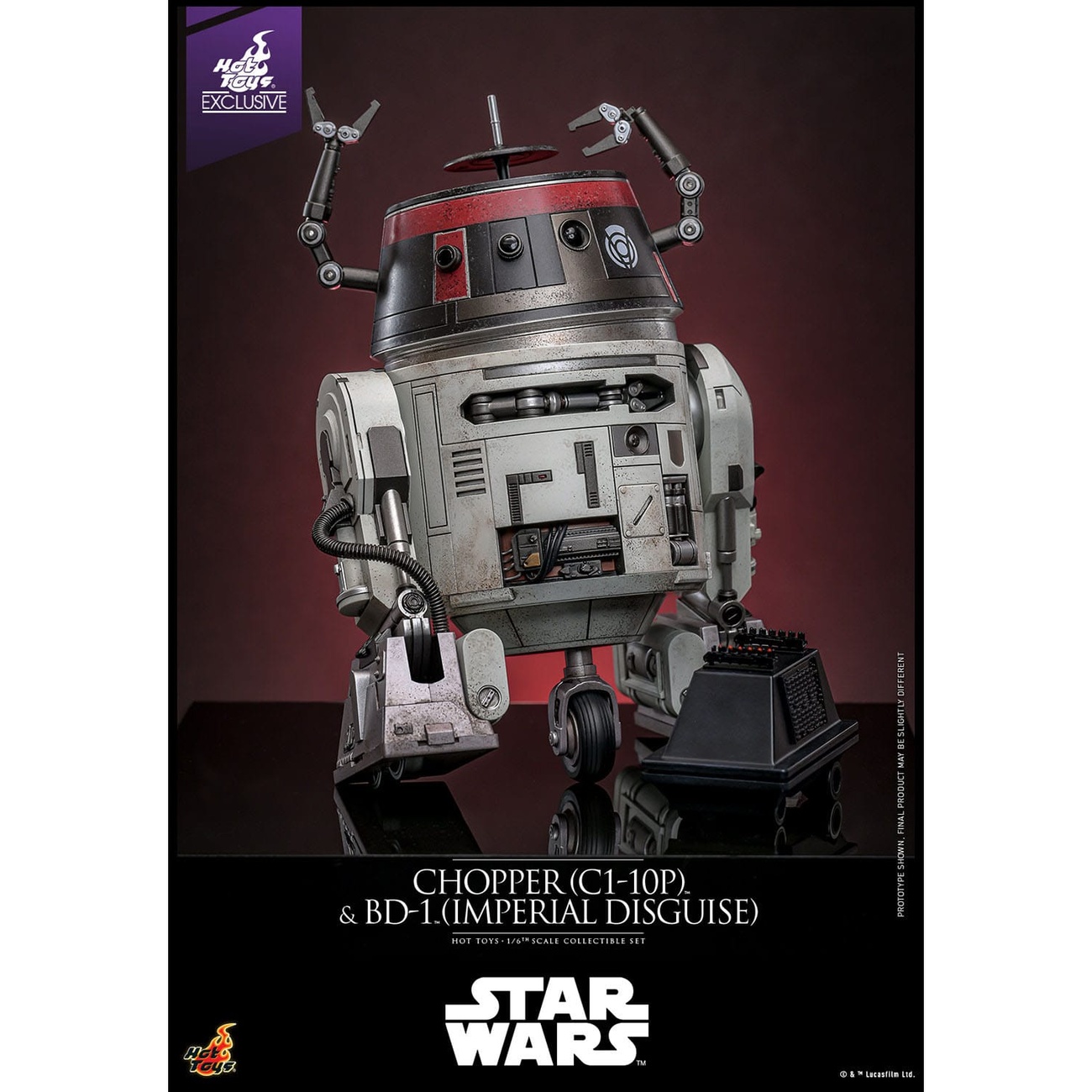 Star Wars Set di action figure 1/6 Chopper (C1-10P™) & BD-1™ (Imperial Disguise) 18 cm & 8 cm