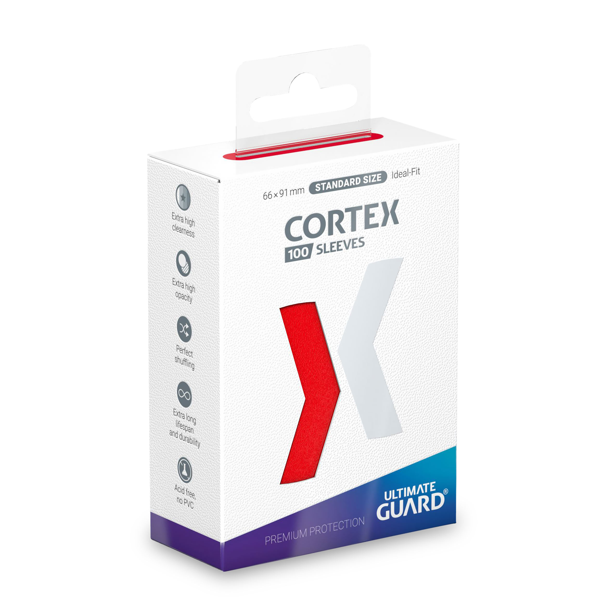 Cortex Kartenhüllen Ultimate Guard für Sammelkarten rot 100er Set