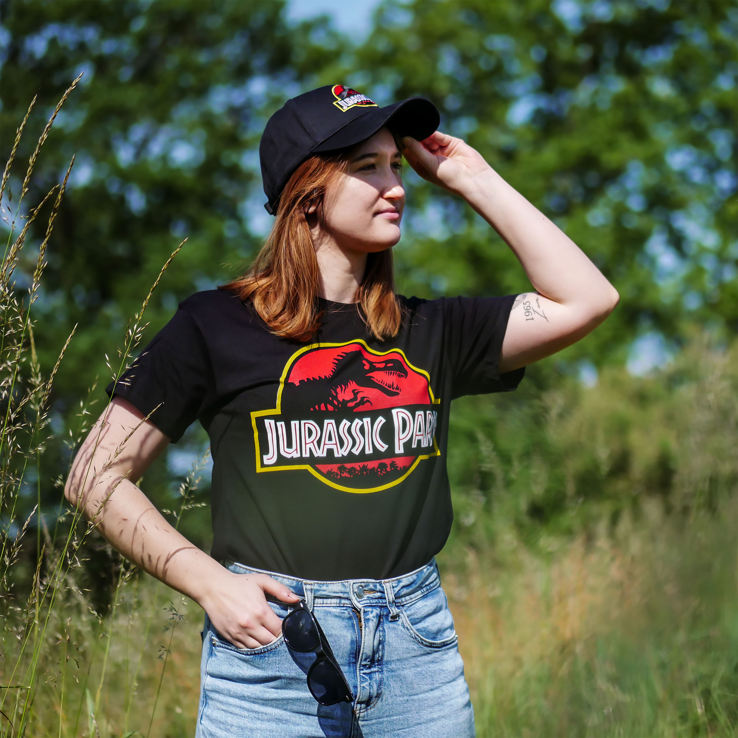 Jurassic Park - T-shirt logo noir