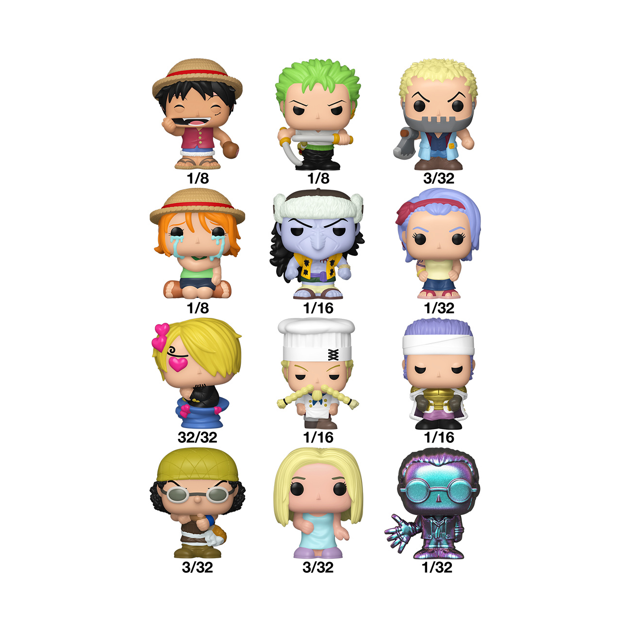 One Piece - Mystery Bitty Pop Funko Figuren Display E1093602