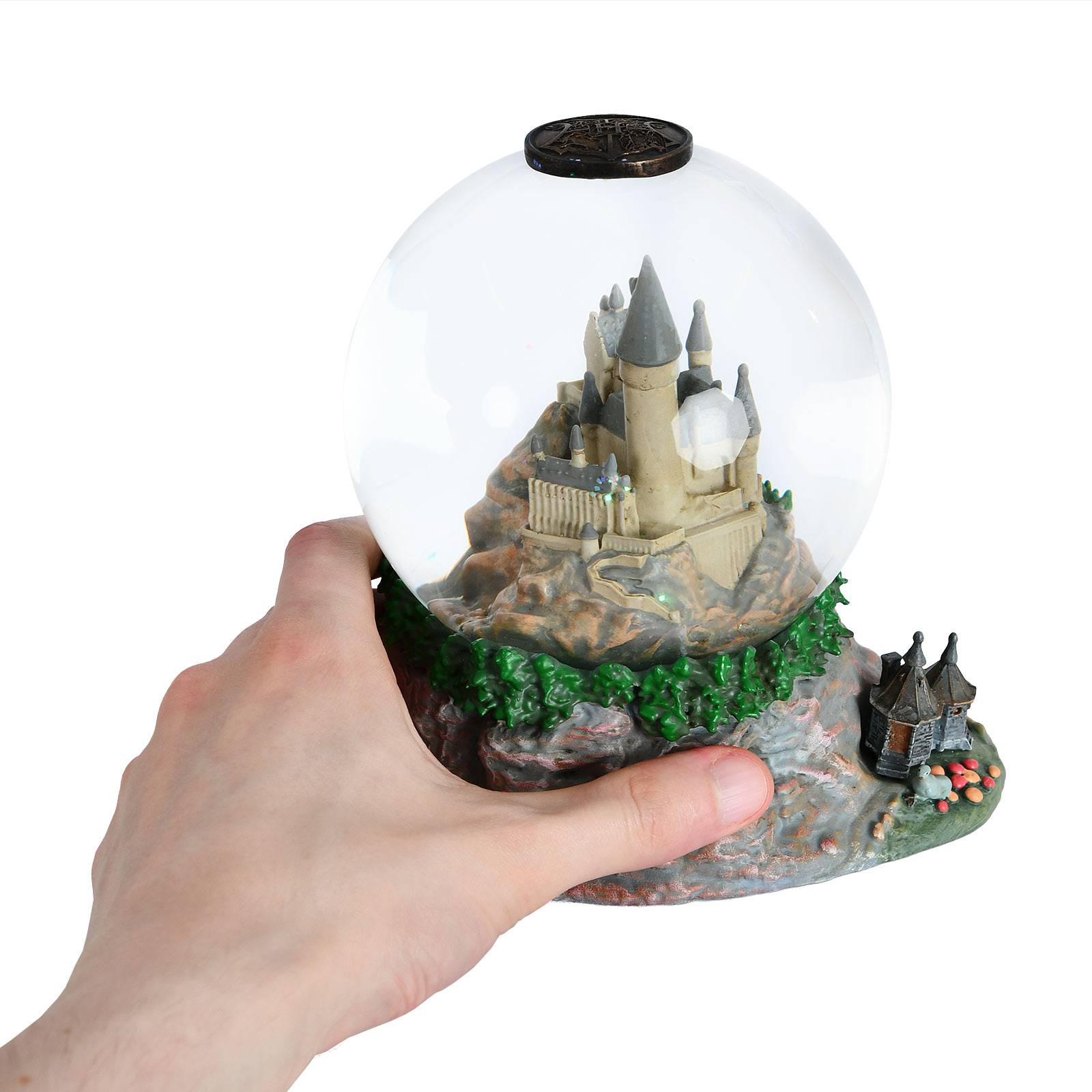 Harry Potter - Hogwarts with Hagrid's Hut Snow Globe with Glitter