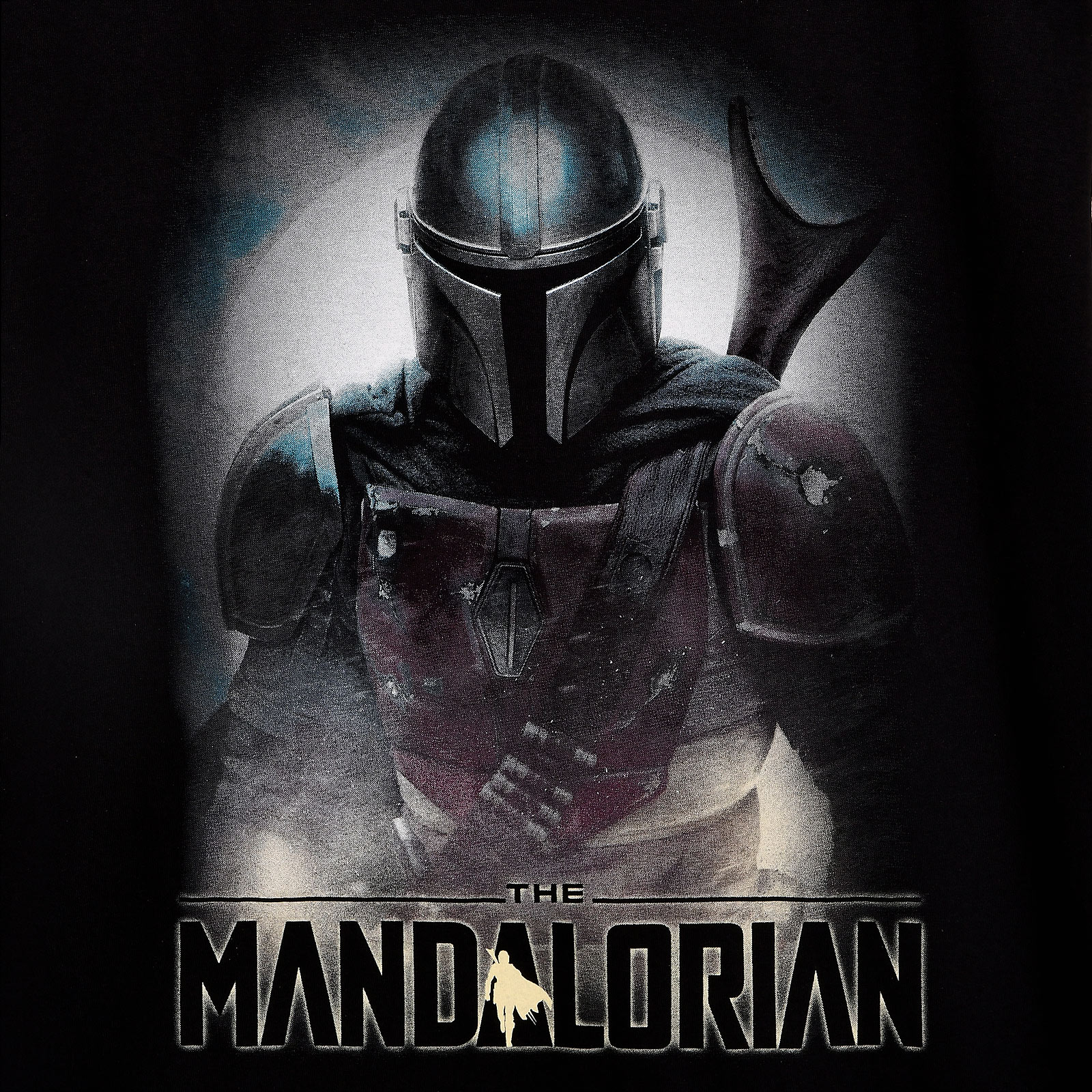 T-shirt noir The Mandalorian Fighter - Star Wars