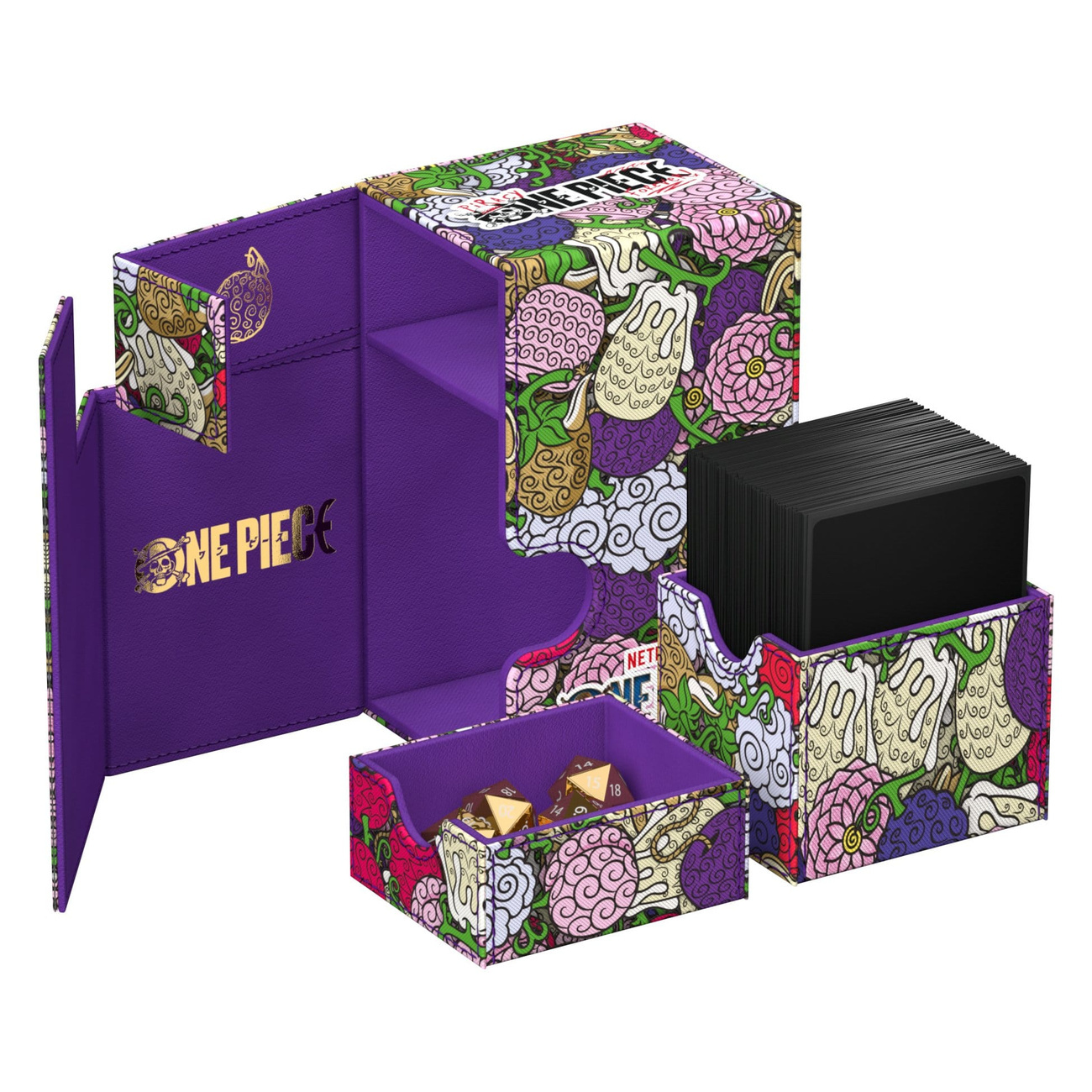 One Piece - Djävulsfrukter Ultimate Guard Flip'n'Tray 80+ Xenoskin kortlekask