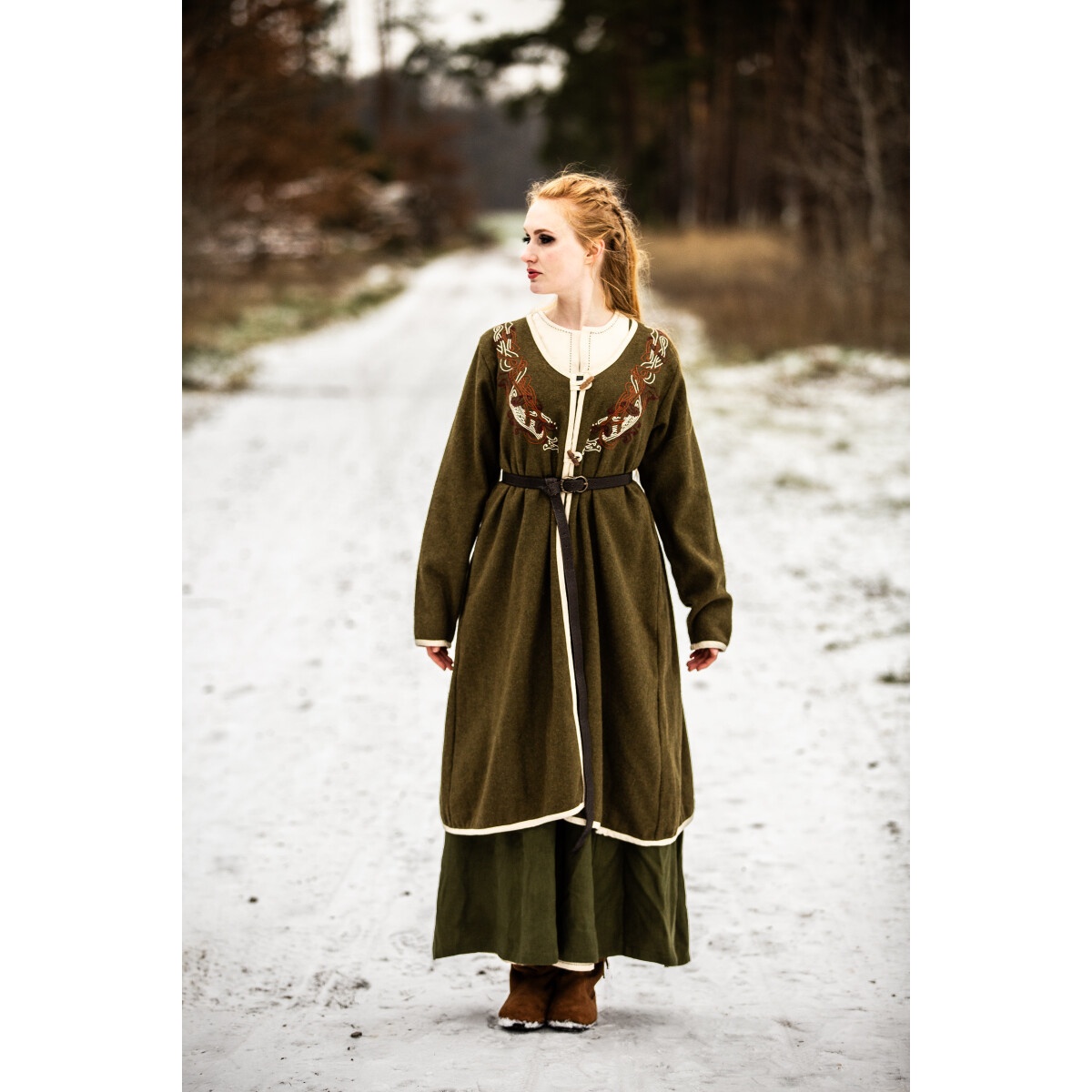 Medieval Birka Cloak Skadi green
