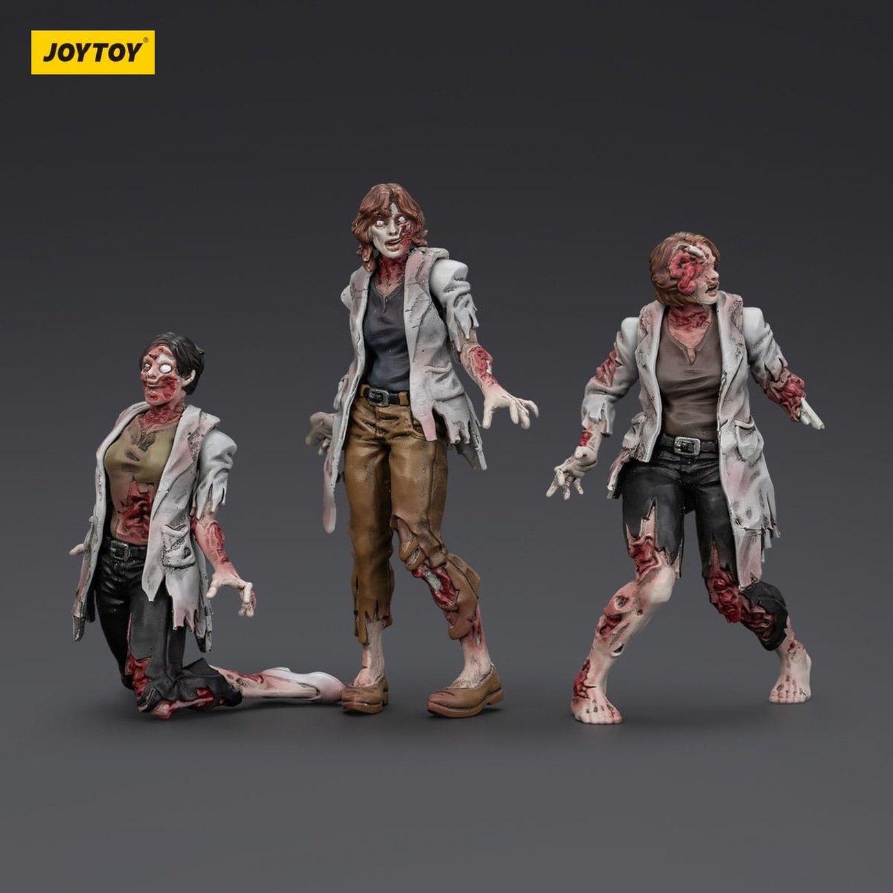 Zombie Dark Source Actionfigurer 3-pack Scientists (Female) 8 cm