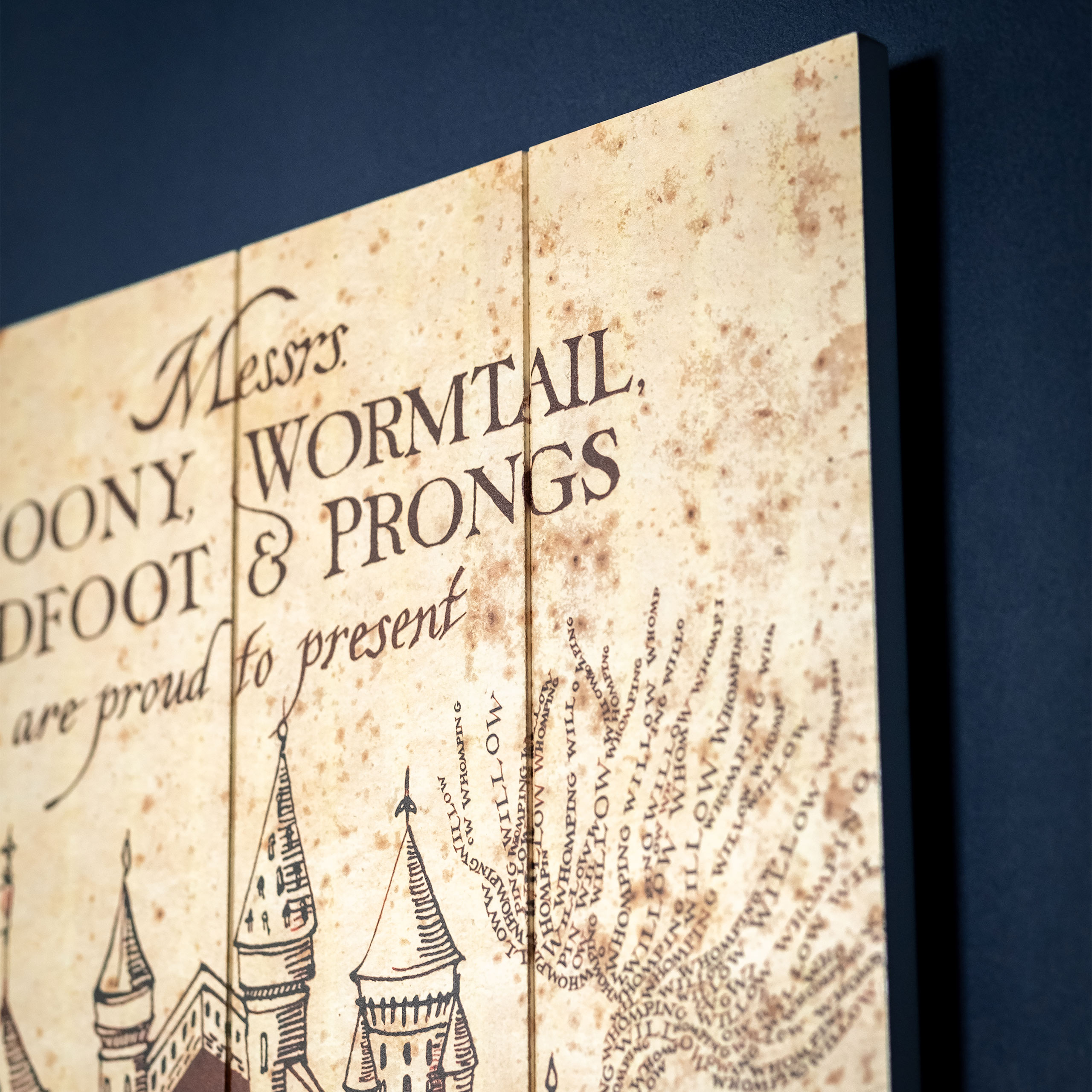 Harry Potter - Carte des Maraudeurs Art Mural en Bois