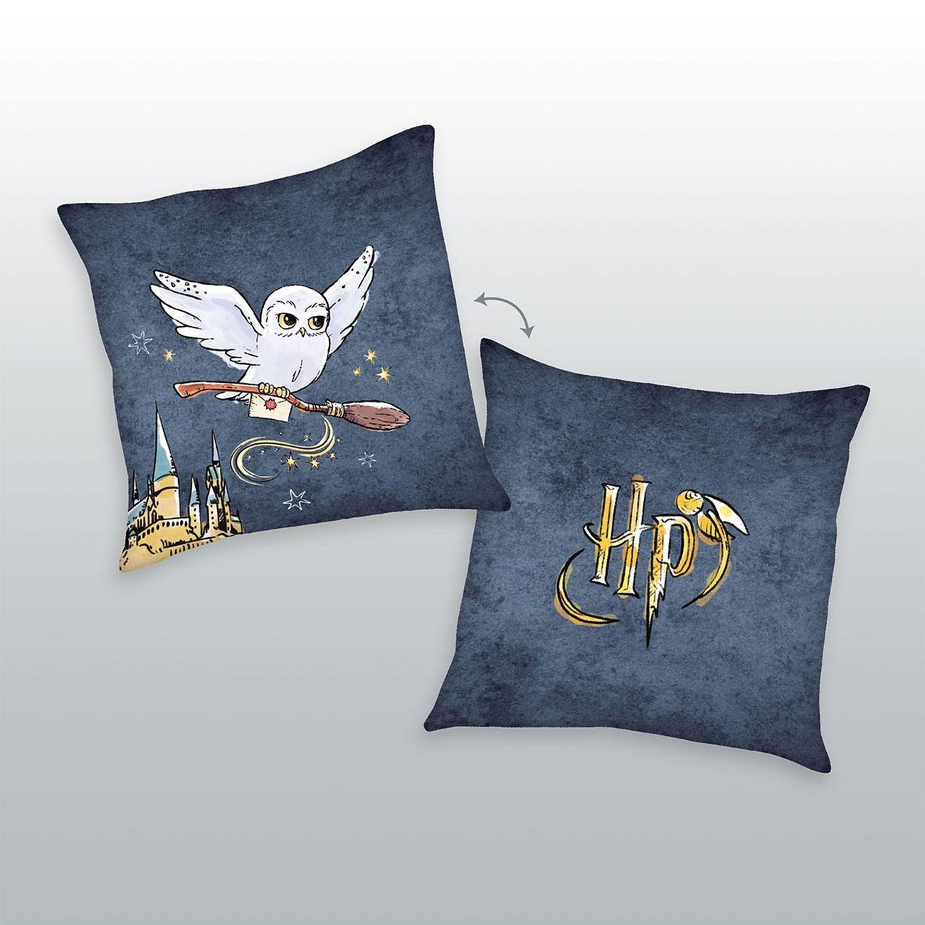 Harry Potter Cuscino Logo e Edvige 40 x 40 cm