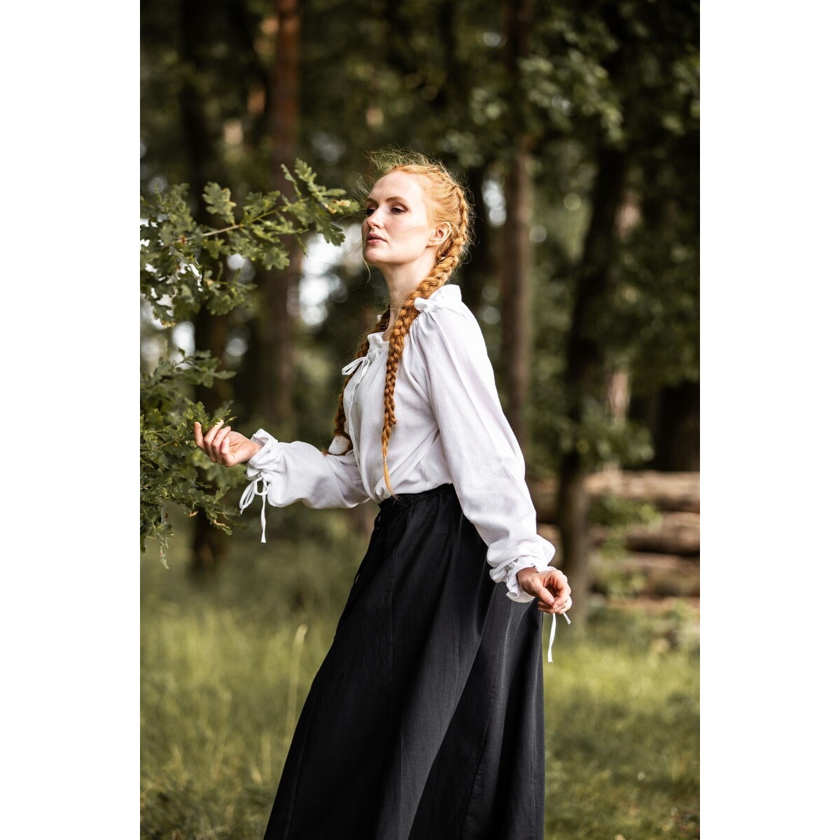 Średniowieczna bluzka Edith biała