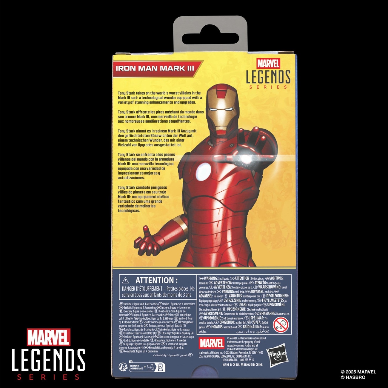 Iron Man Marvel Legends Series figura de acción Iron Man Mark III 15 cm