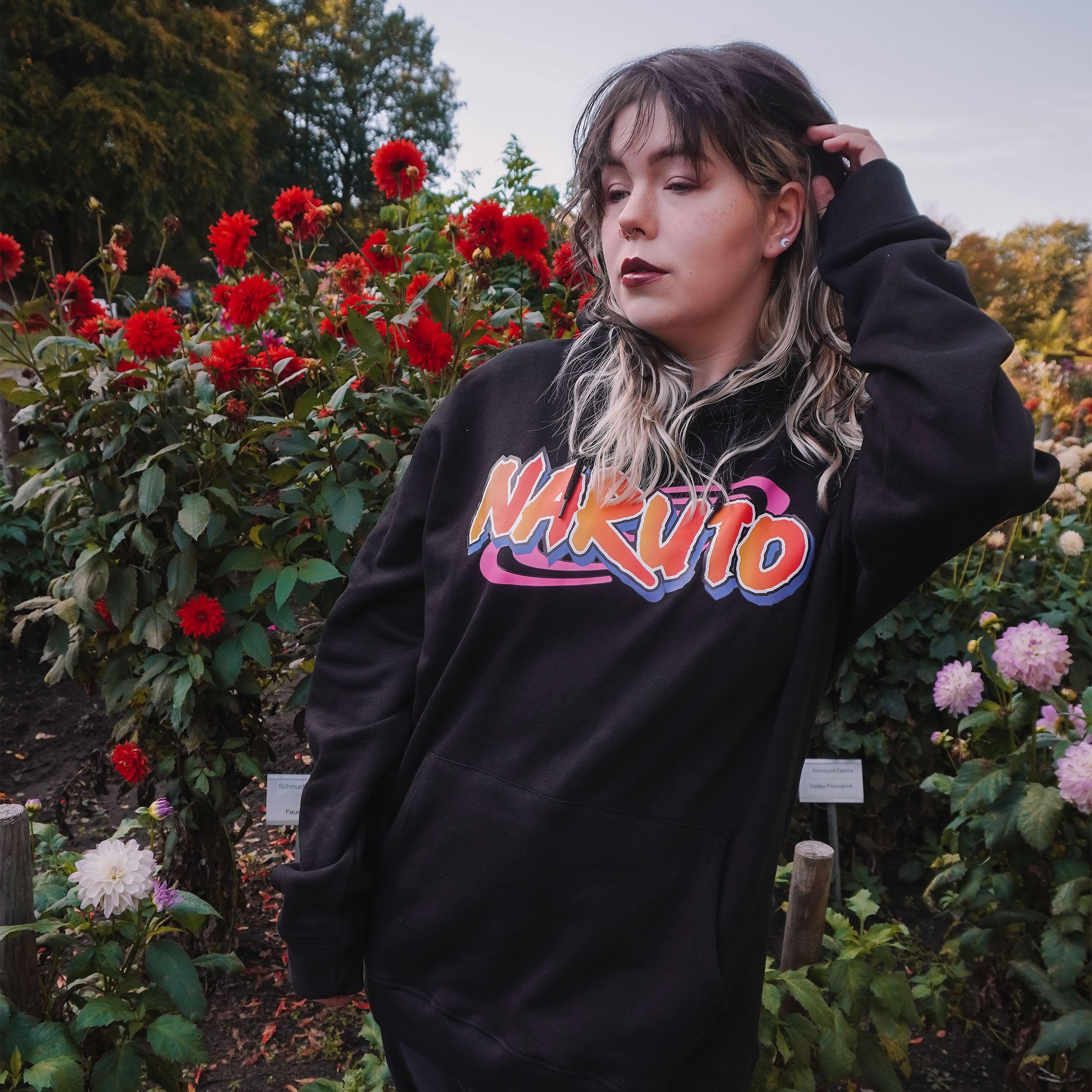 Naruto Oversize Hoodie schwarz