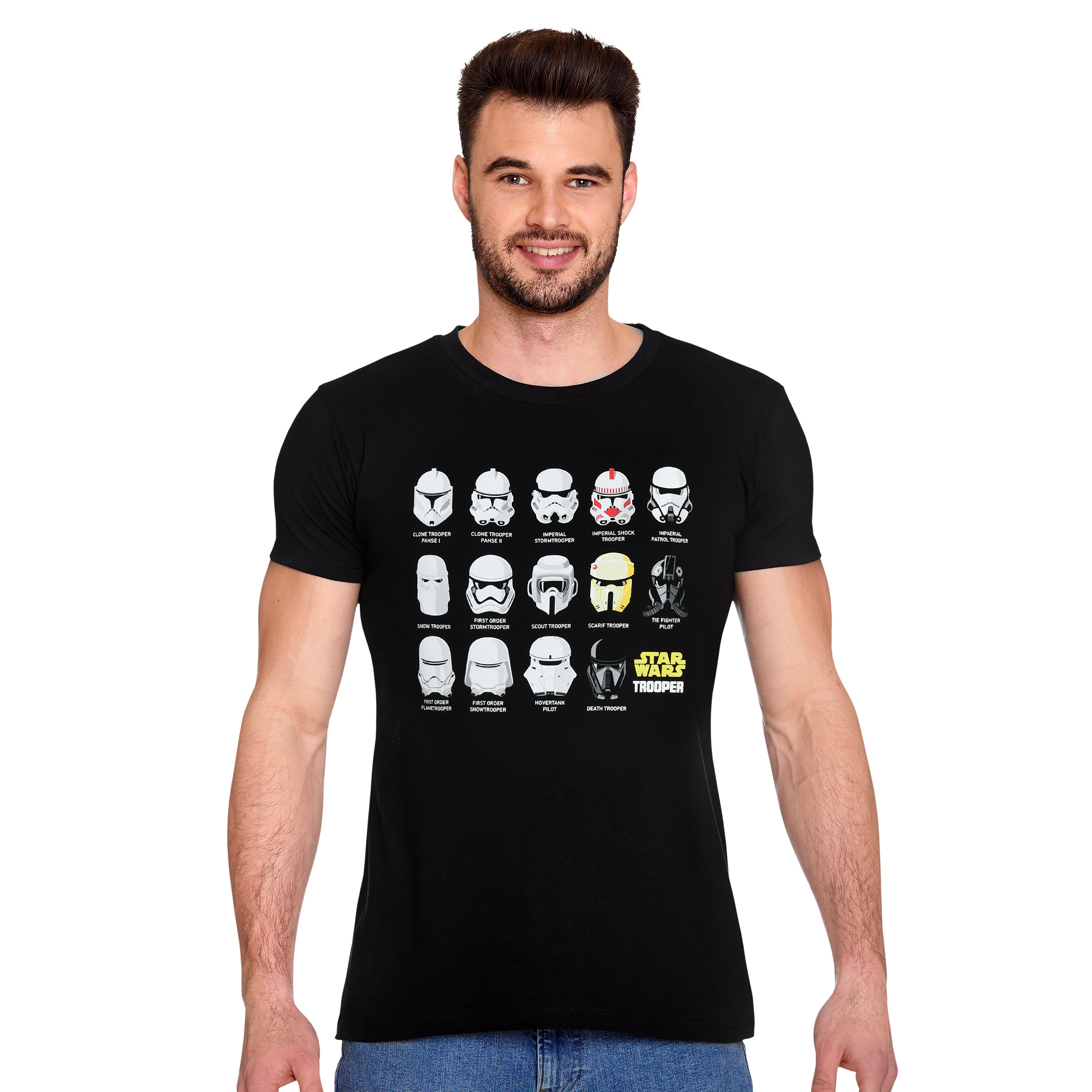 T-shirt collage casco Stormtrooper nera - Star Wars