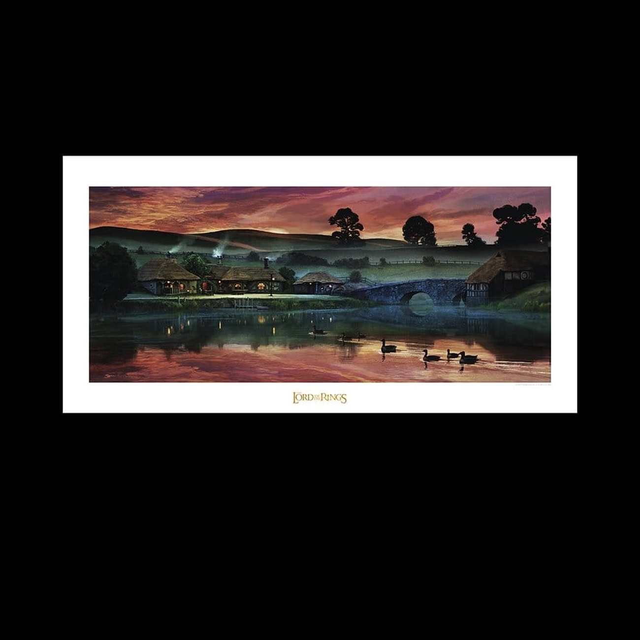 Le Seigneur des Anneaux - Art print L’Auberge du Dragon Vert
