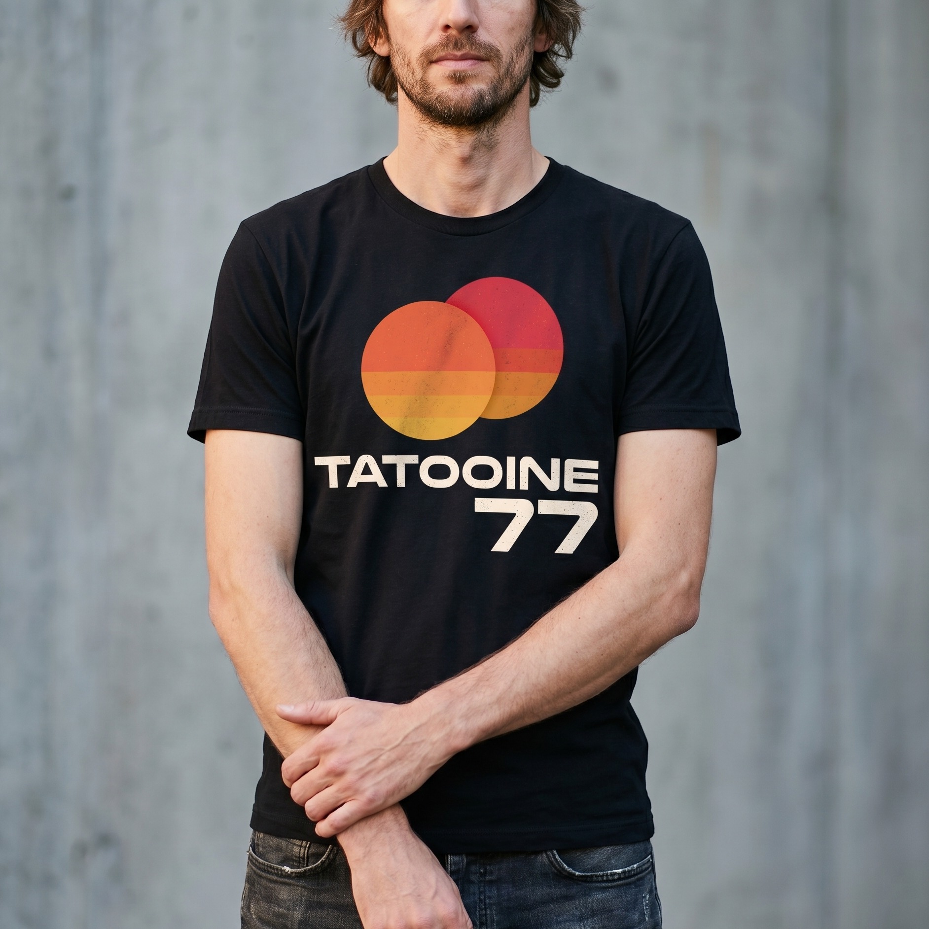 Star Wars - Tatooine 77 Zwart T-Shirt