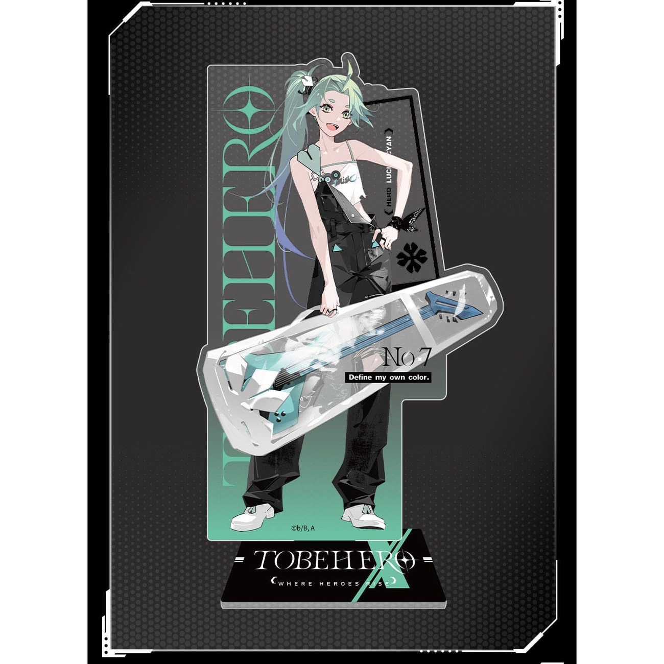 To Be Hero X Soporte acrilico Hero Show Series Lucky Cyan 17 cm