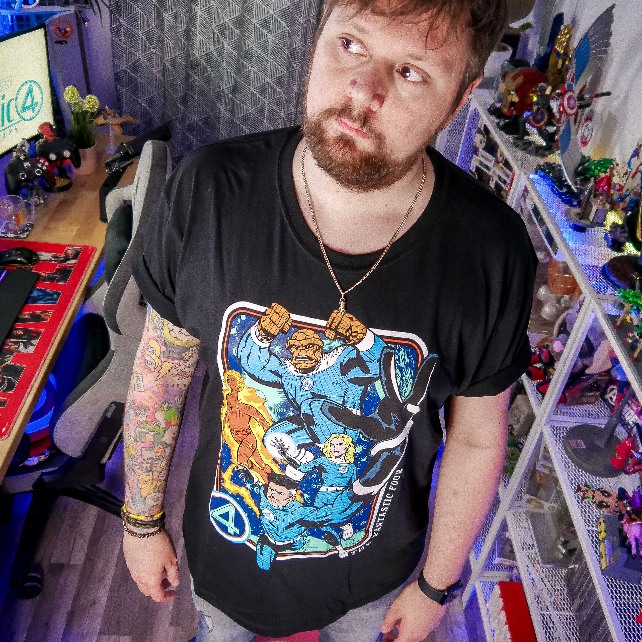 Fantastic Four - Characters T-Shirt schwarz