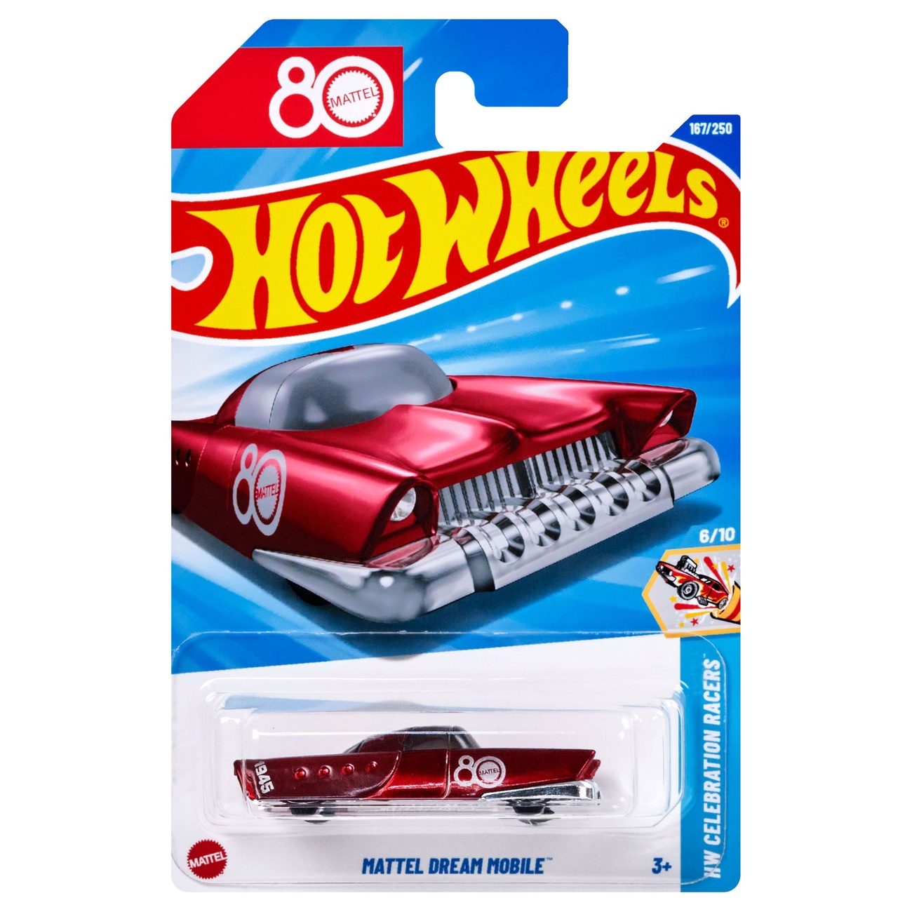 Hot Wheels HW Celebration Racers Voiture miniature moulée 1/64 80e anniversaire Mattel Dream Mobile
