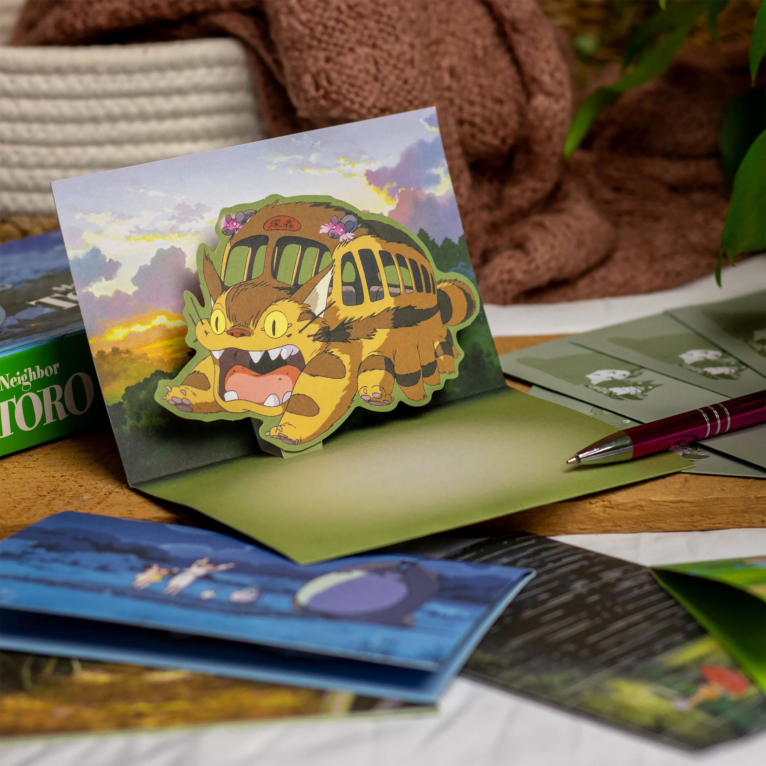 Totoro - Amis Cartes Postales 3D Pop-Up Set de 10