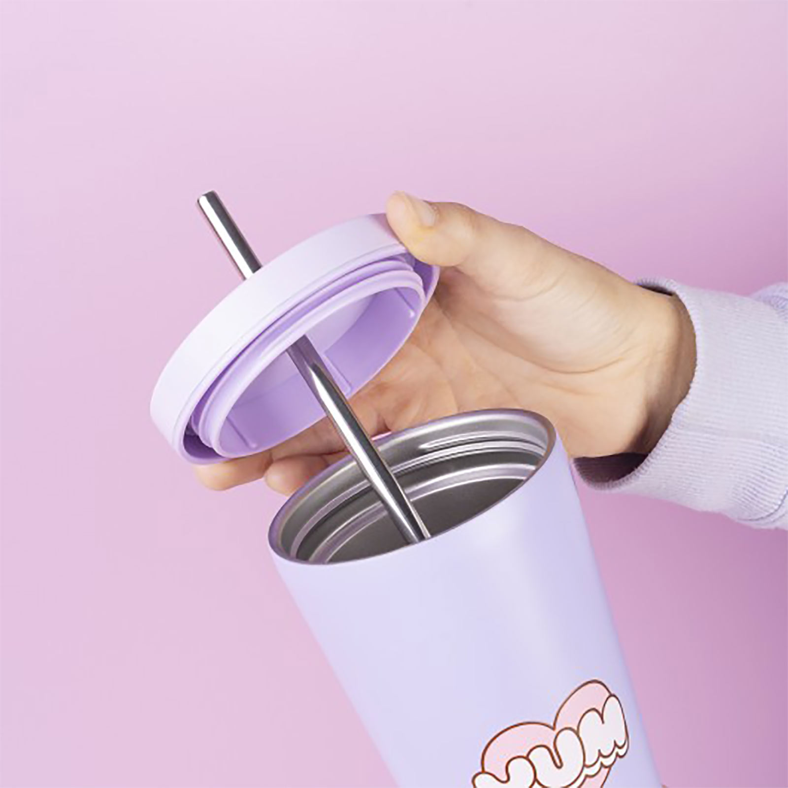 Pusheen - Enjoy Every Day drinking cup with straw