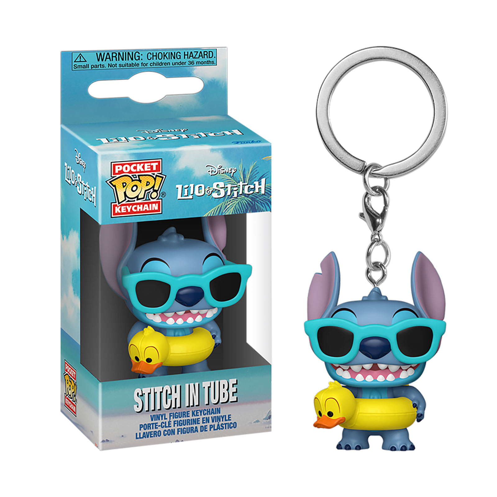 Stitch in Swim Ring Funko Pop Keychain - Lilo & Stitch