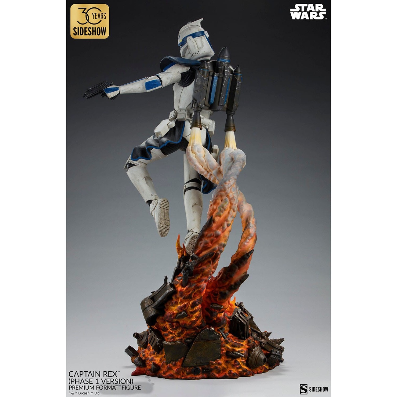 Star Wars Figura Premium Format Captain Rex (Versión Fase 1) Sideshow Exclusive 68 cm