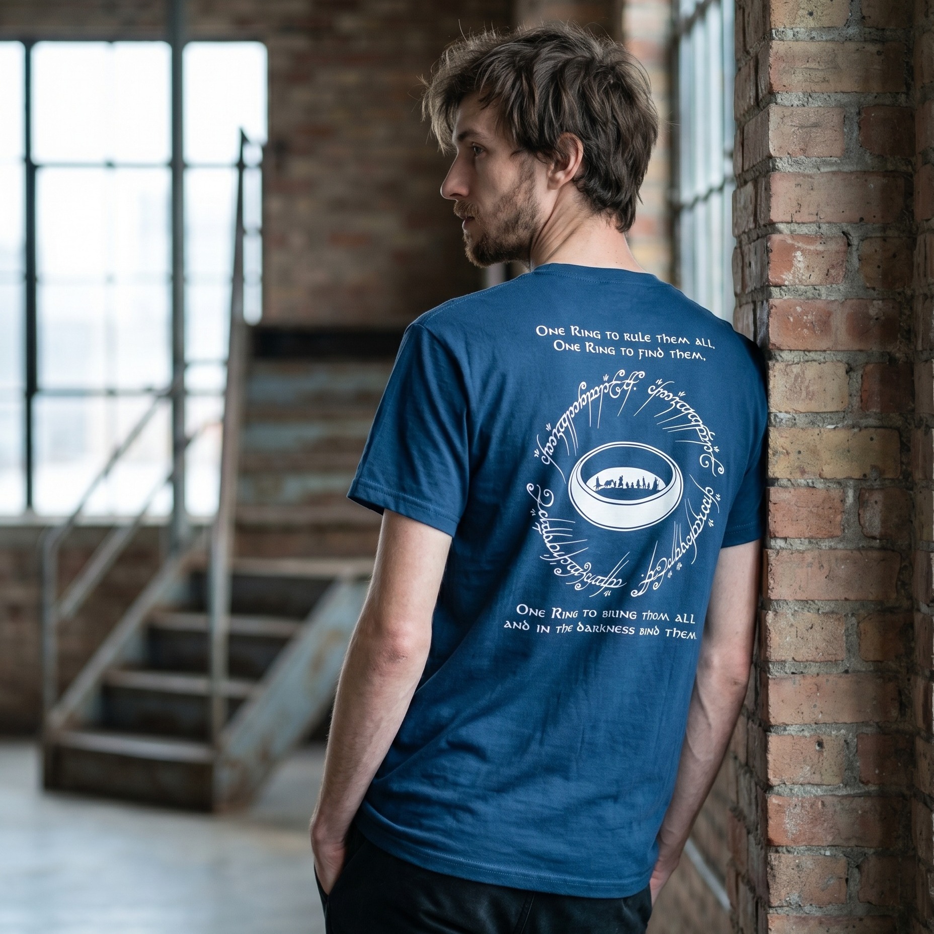 Camiseta El Anillo Único azul - El Señor de los Anillos
