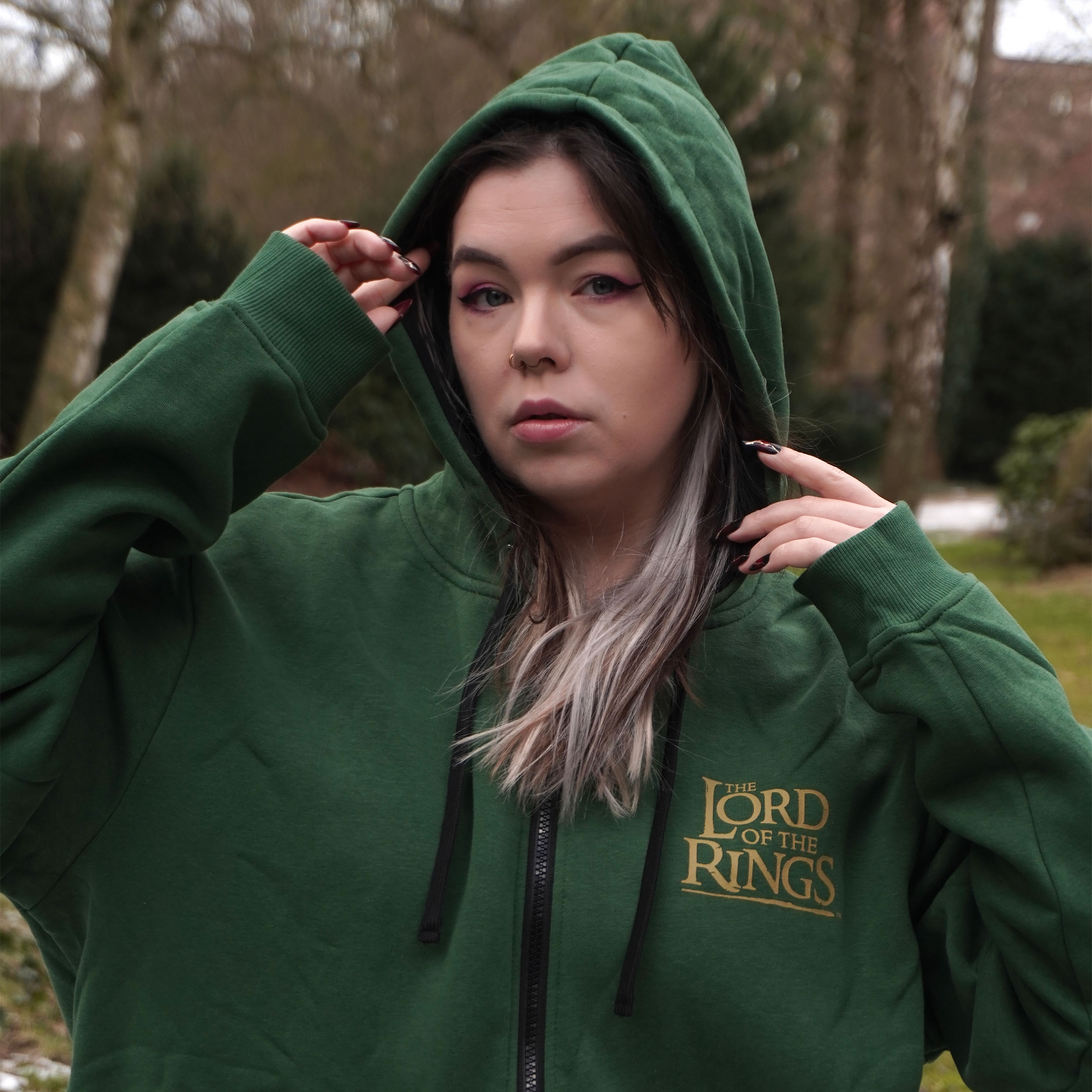 El Señor de los Anillos - Sudadera con capucha Tierra Media verde