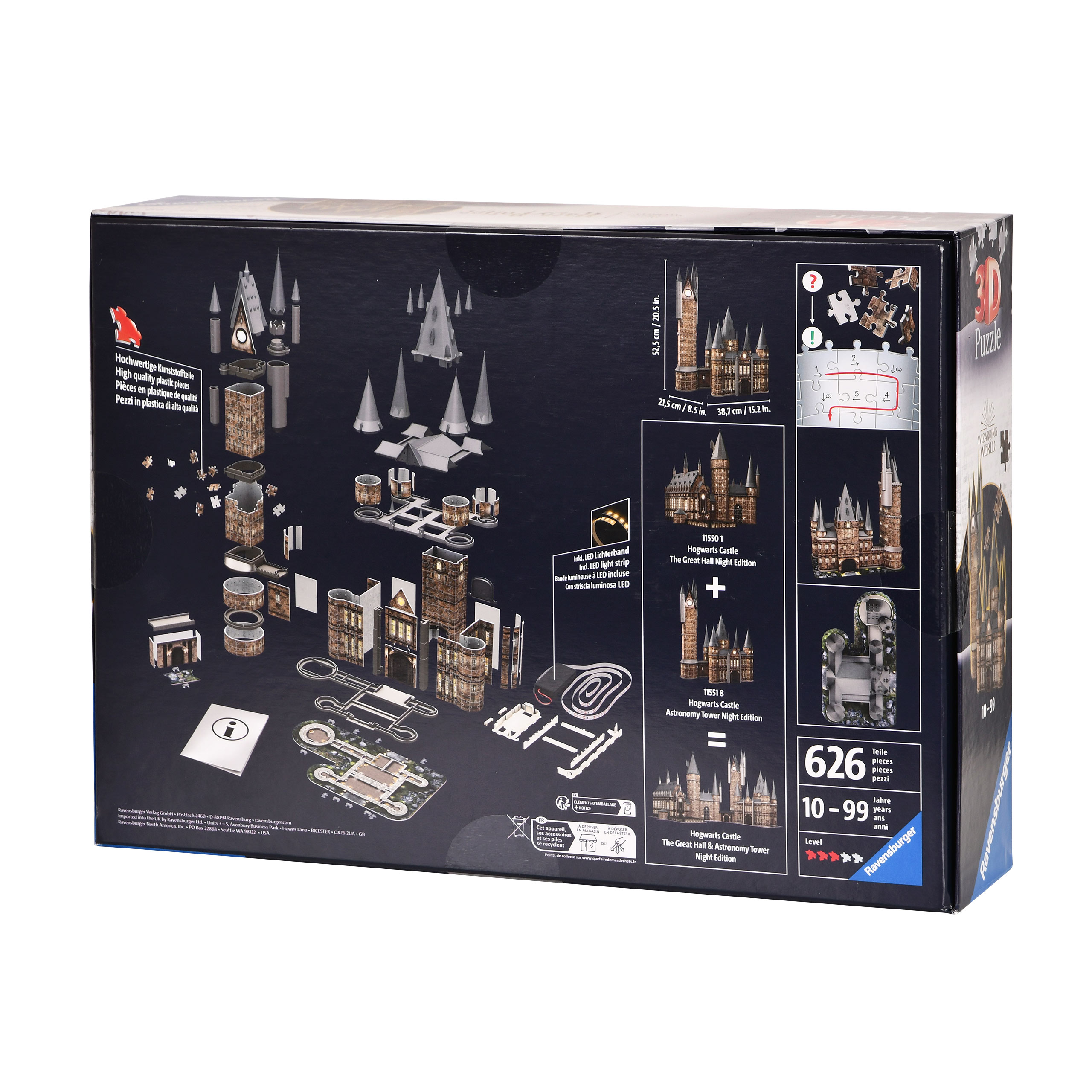 Hogwarts Castle Astronomy Tower 3D Puzzle with Lighting - Harry Potter