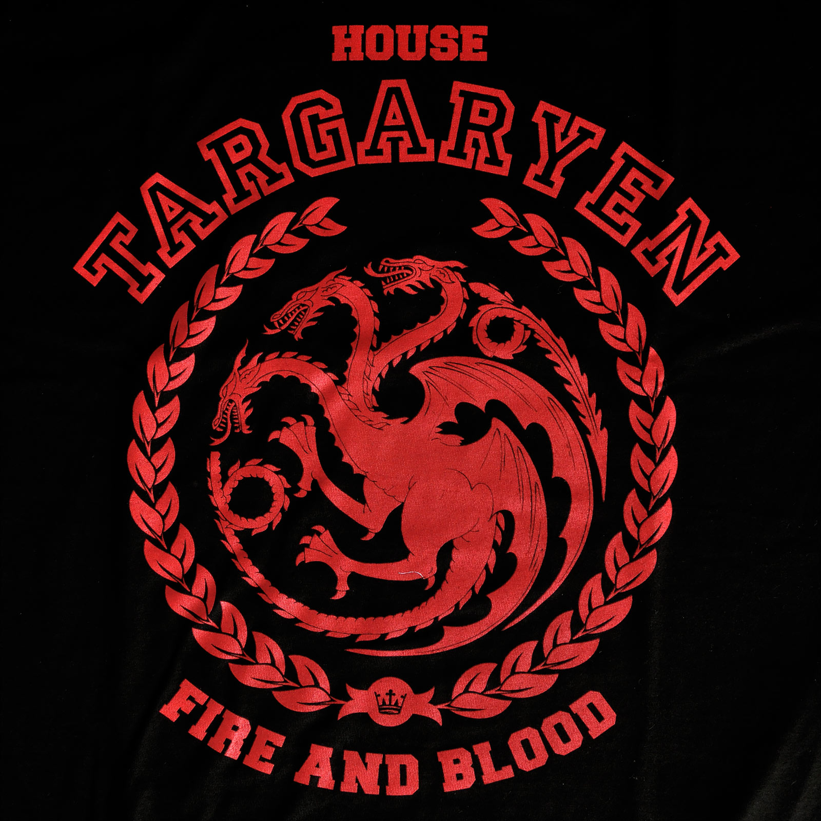 Game of Thrones - T-shirt noir avec blason Targaryen