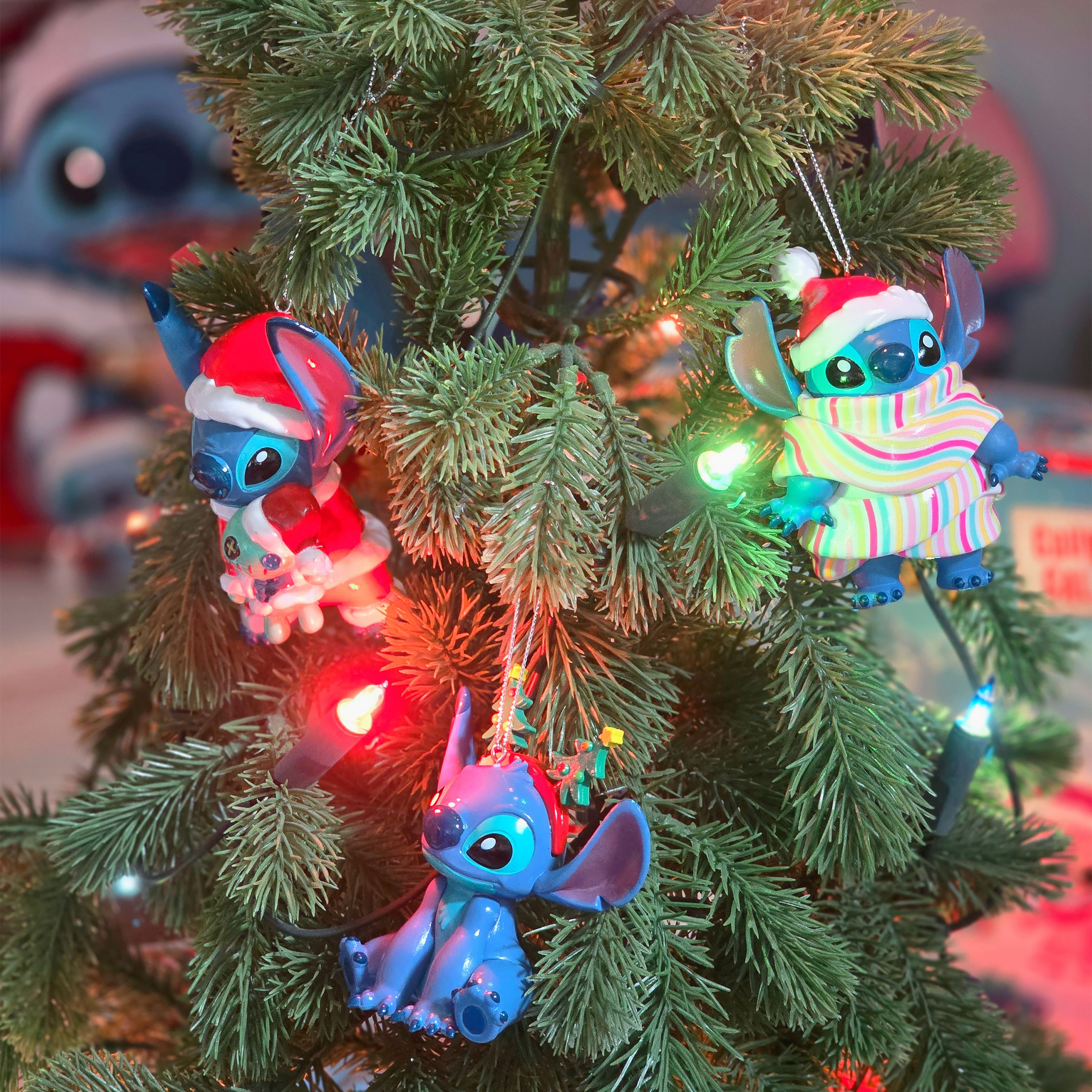 Décoration de sapin de Noël Stitch assis - Lilo & Stitch
