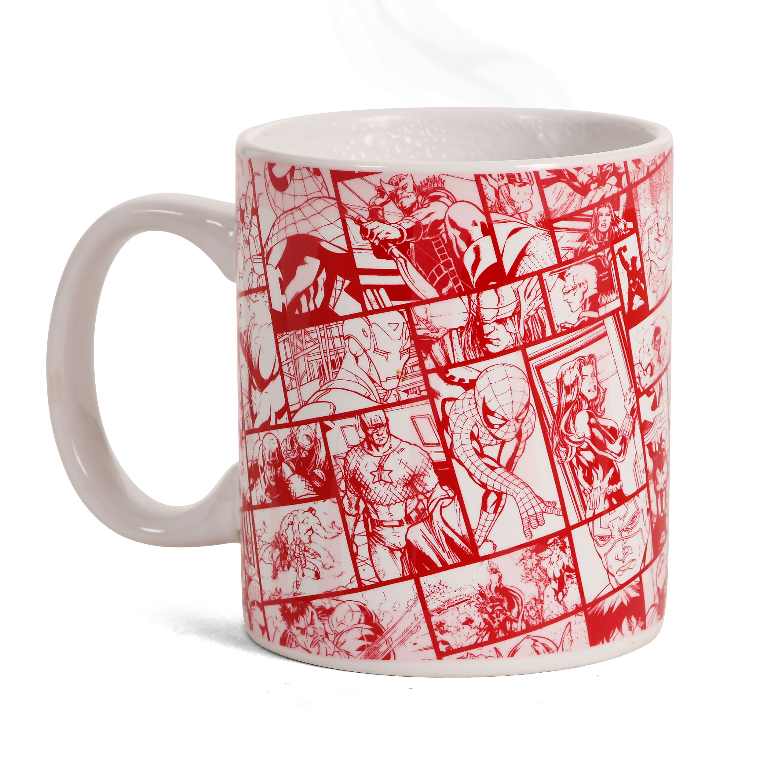 Marvel - Mug à effet thermique avec logo de bande dessinée