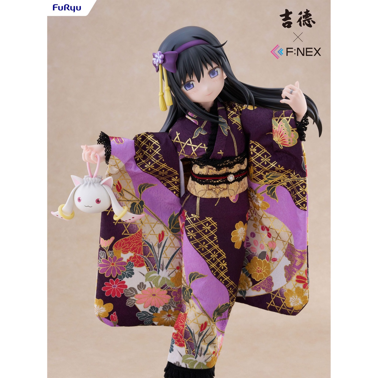 Puella Magi Madoka Magica F:NEX PVC Statue 1/4 Rebellion Homura Akemi Japanese Doll 45 cm
