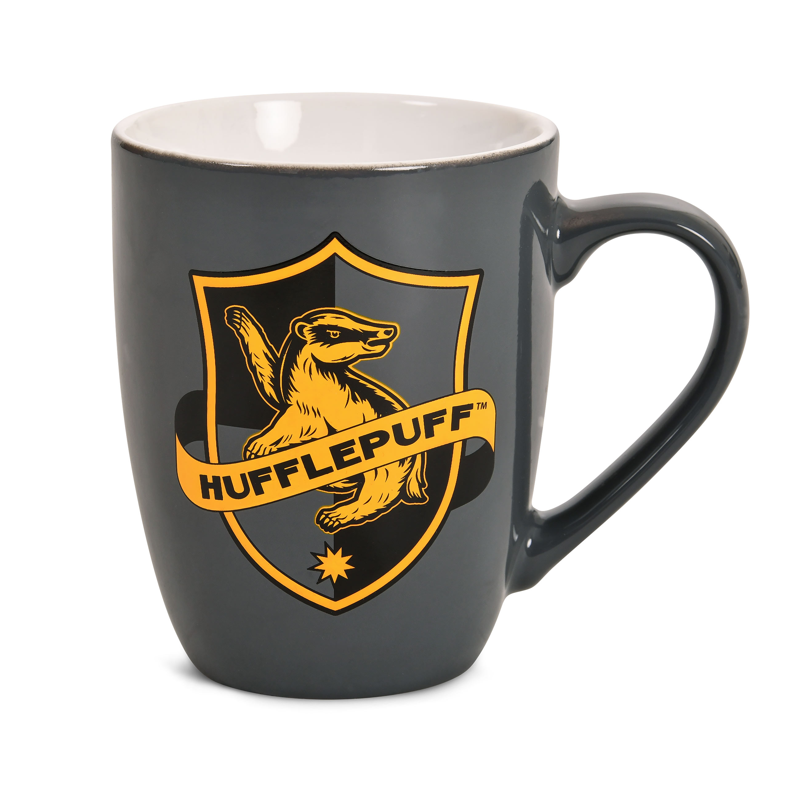 Hufflepuff Logo Mug grey - Harry Potter