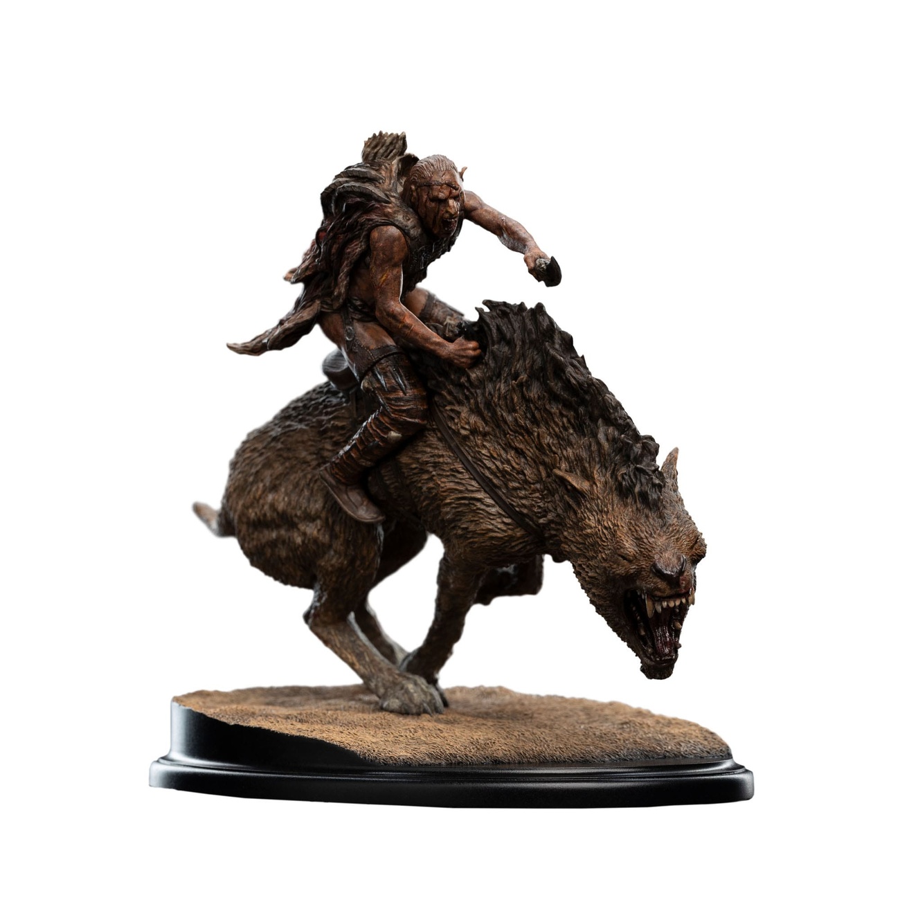 In de Ban van de Ring mini statue Sharkû op Warg 18 cm