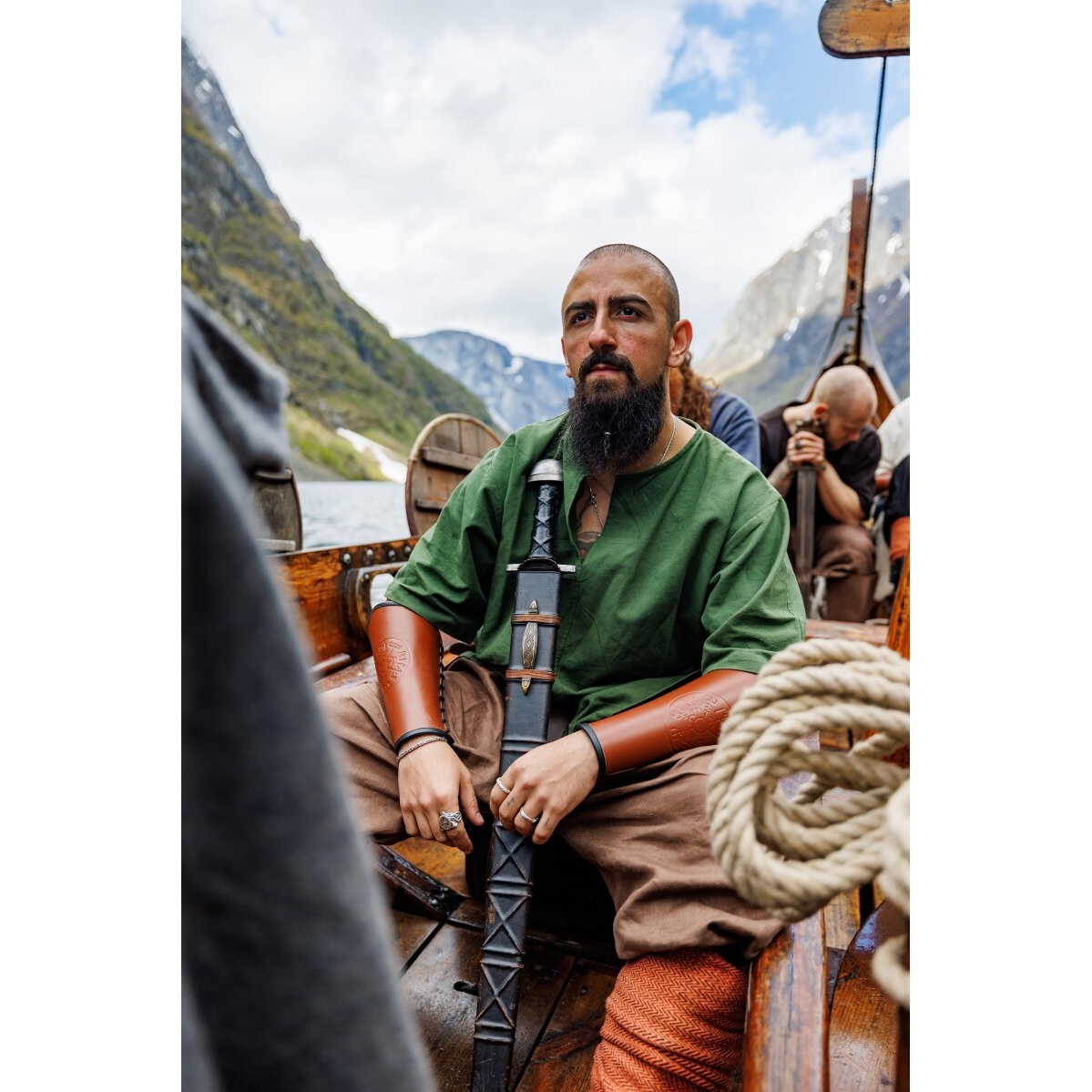 Medieval Short-Sleeve Tunic Olaf green