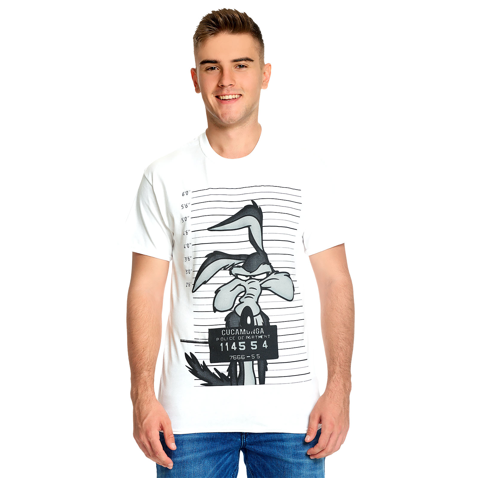 Looney Tunes - Wile E. Coyote Mugshot T-Shirt wit