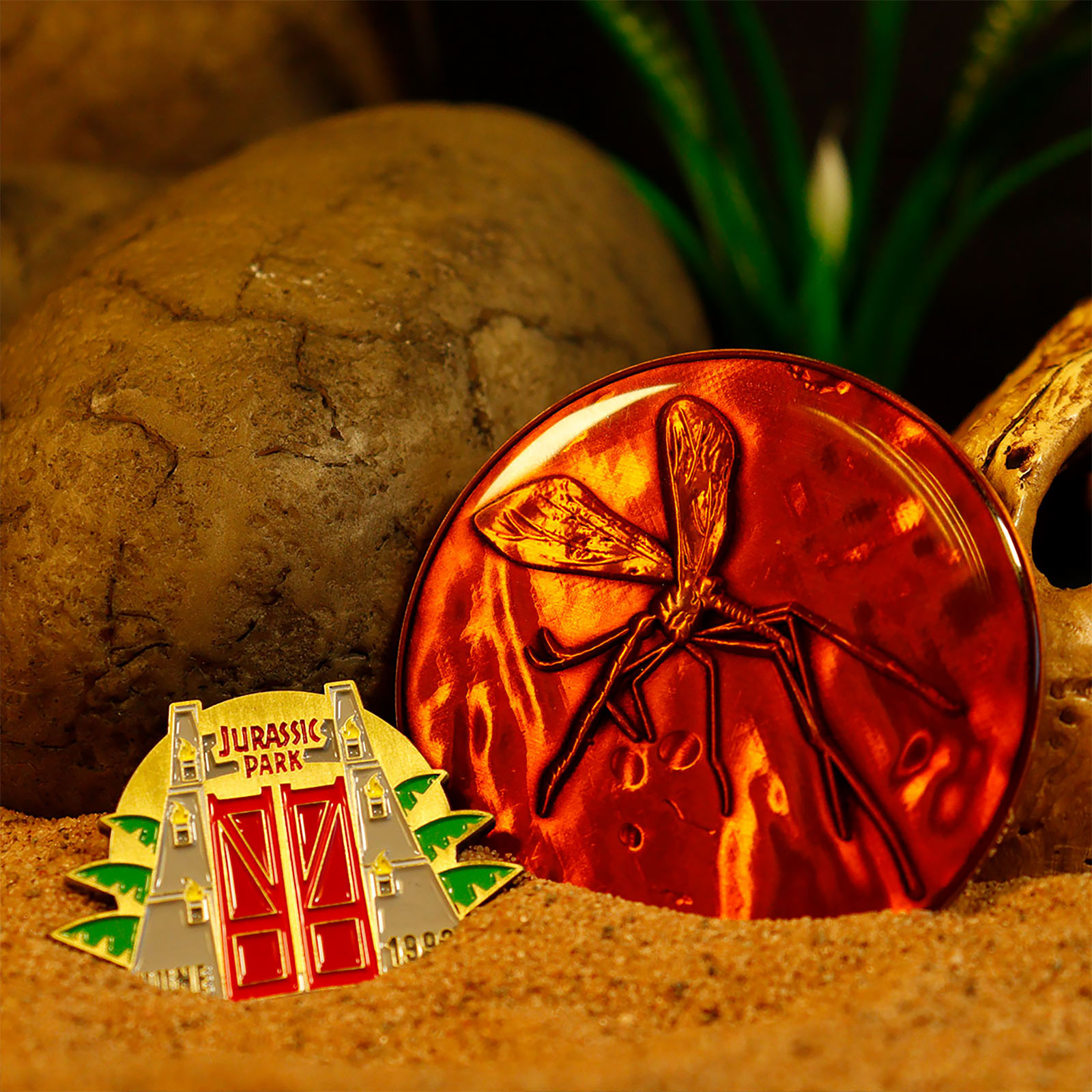 Jurassic Park - Medaillon und Pin Geschenkbox limitiert