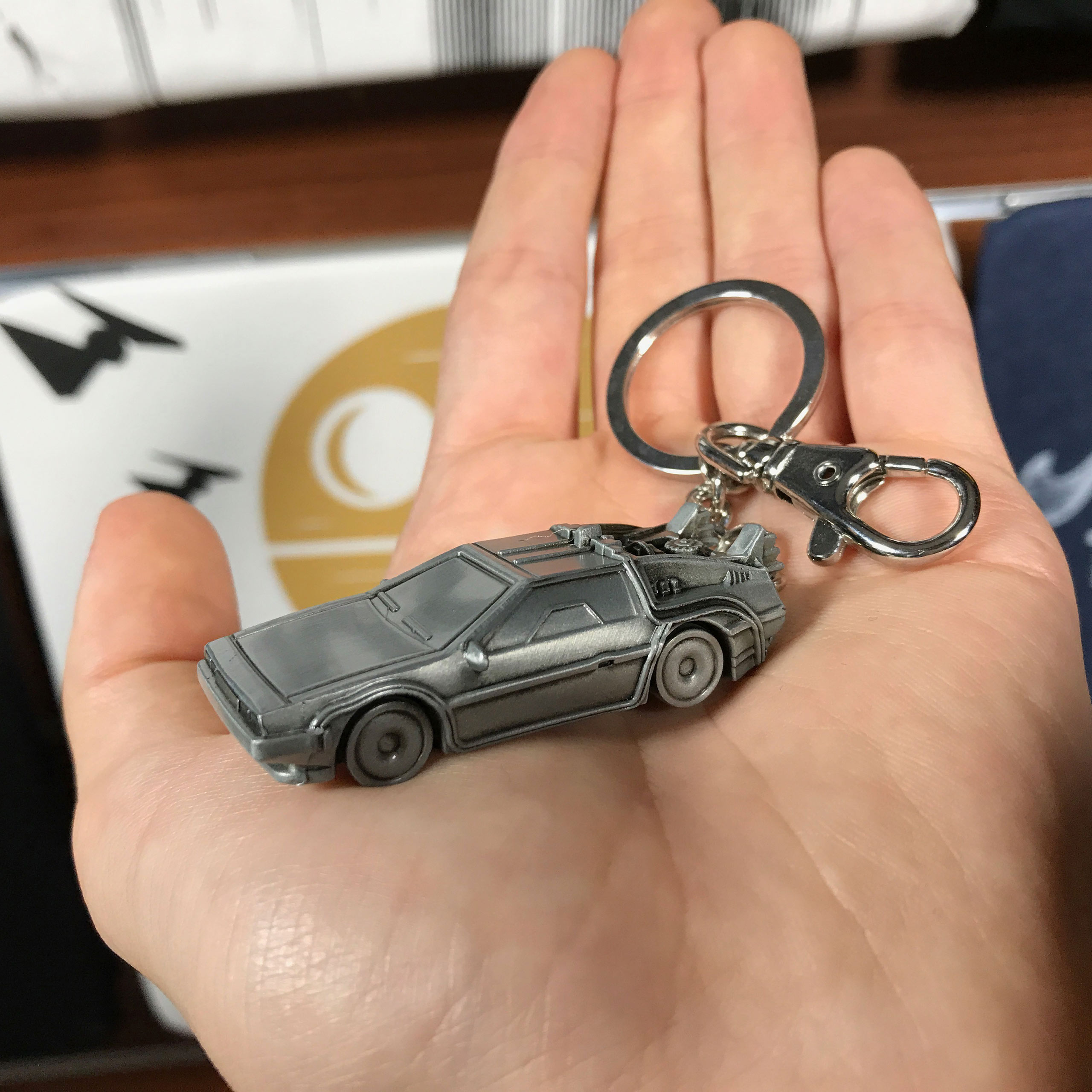 Retour vers le Futur - Porte-clés DeLorean 3D