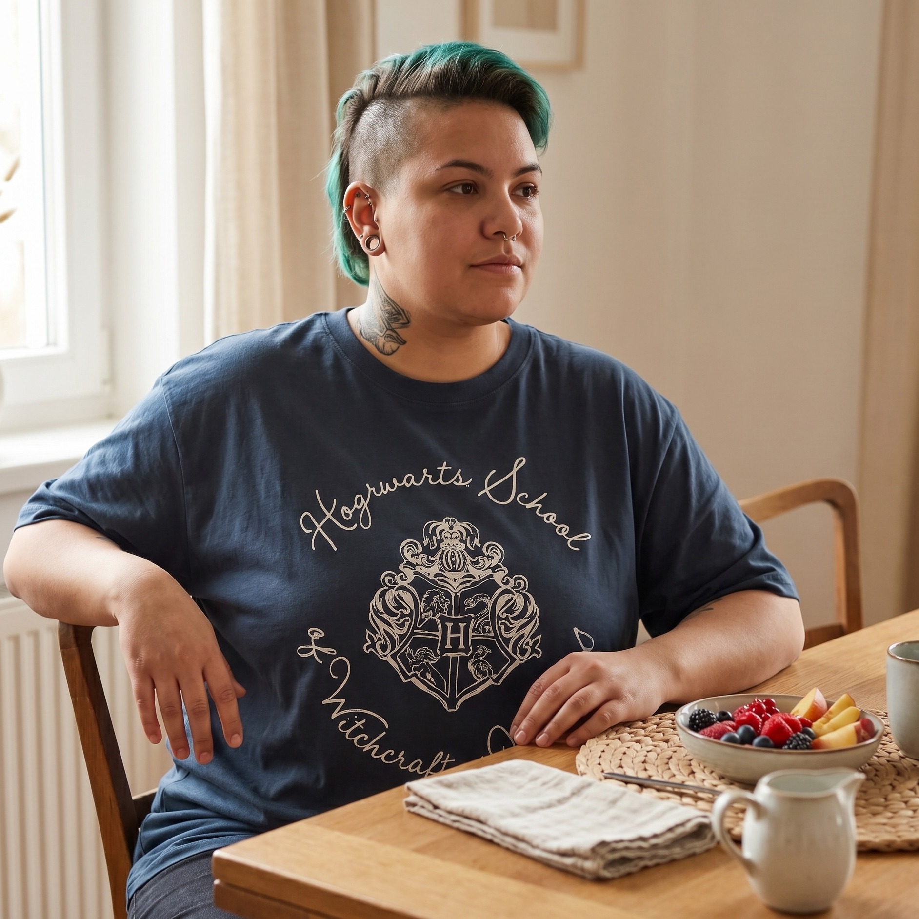 Hogwarts Wapen T-shirt blauw - Harry Potter