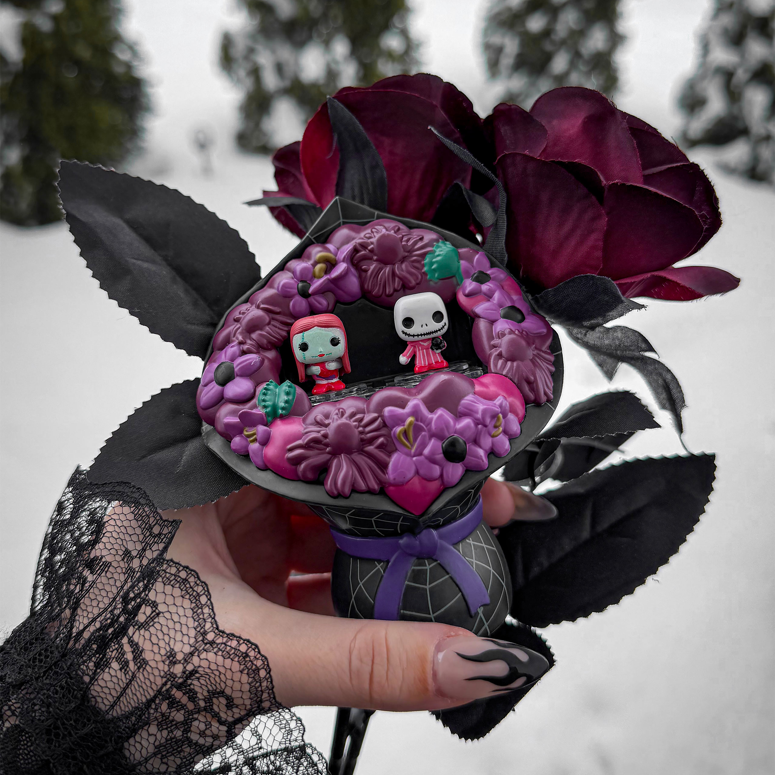 Pesadilla antes de Navidad - Ramo Funko Bitty Pop de San Valentín de Sally y Jack