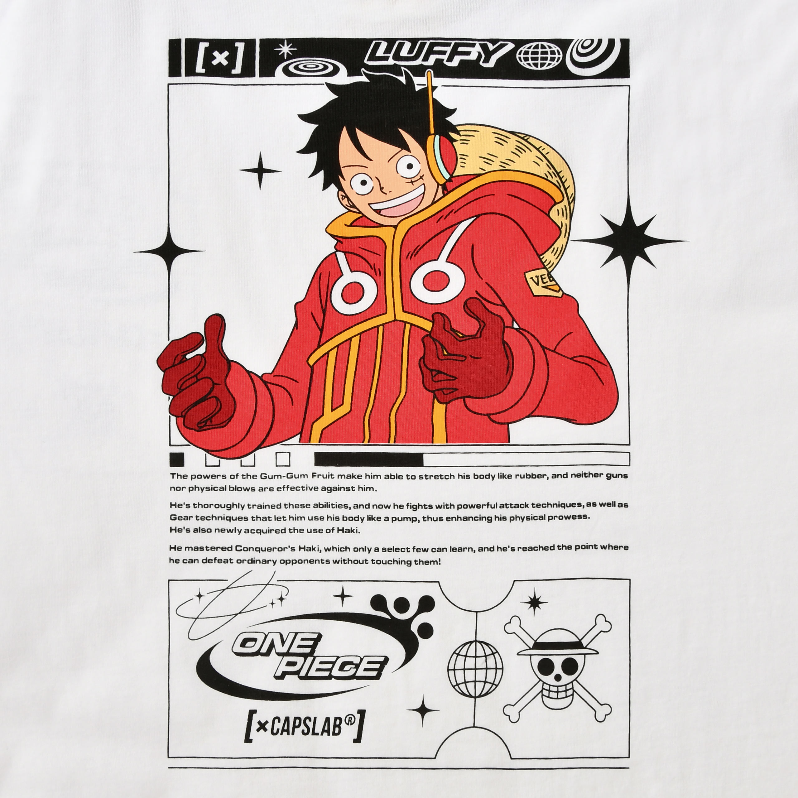One Piece - Luffy Capslab Oversize T-Shirt weiß
