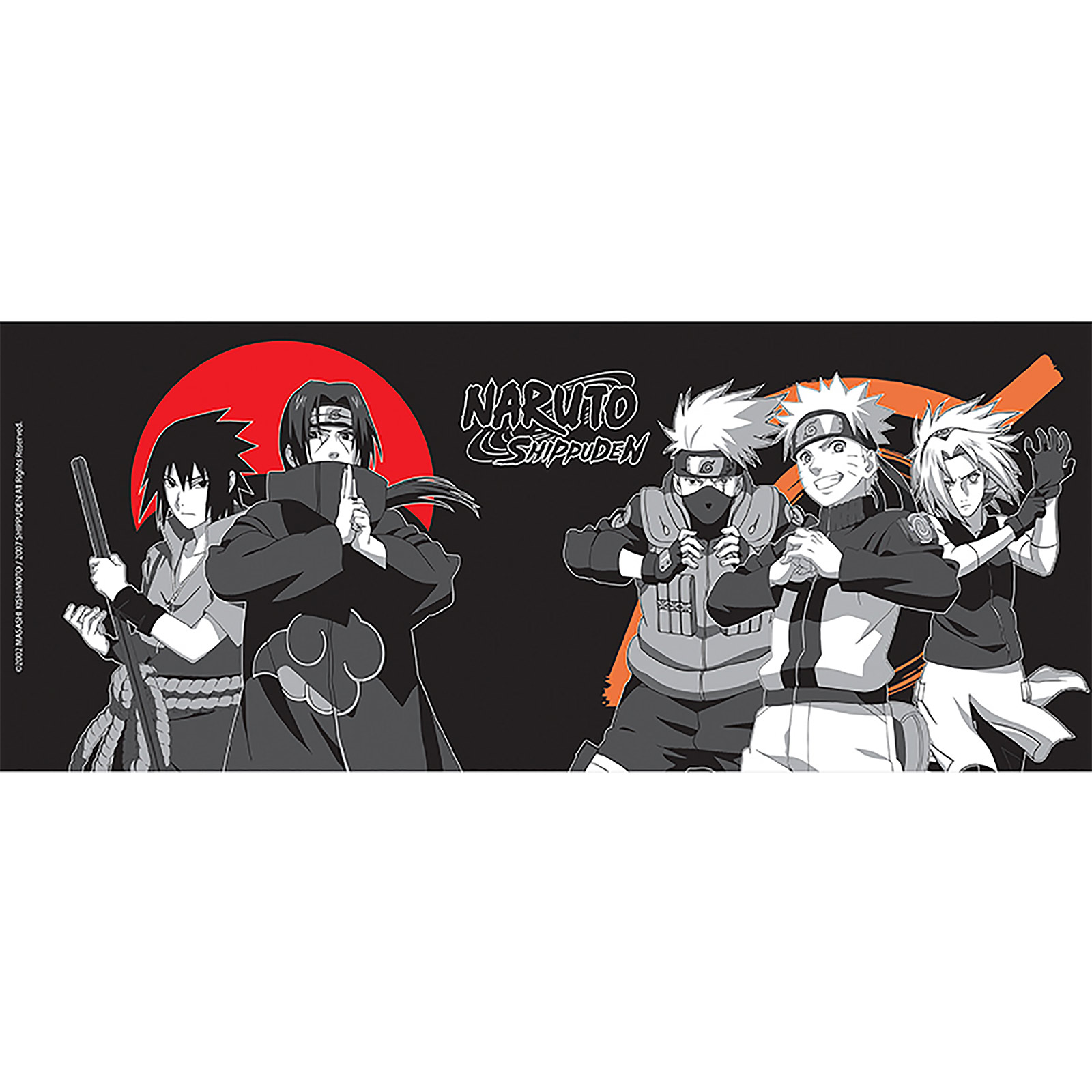 Naruto Shippuden - Groupe Noir & Blanc Tasse
