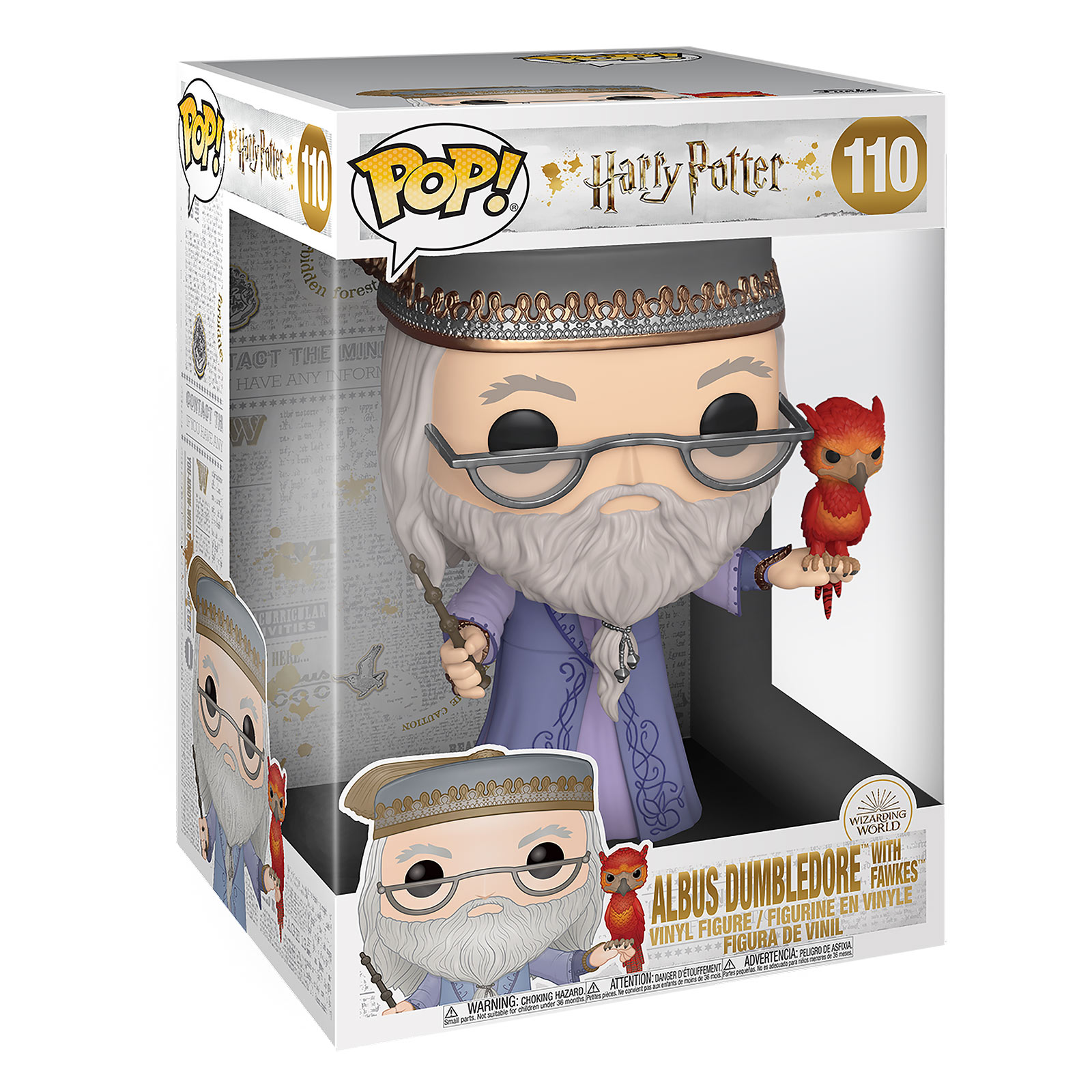 Albus Dumbledore avec Fawkes Figurine Funko Pop 25 cm - Harry Potter
