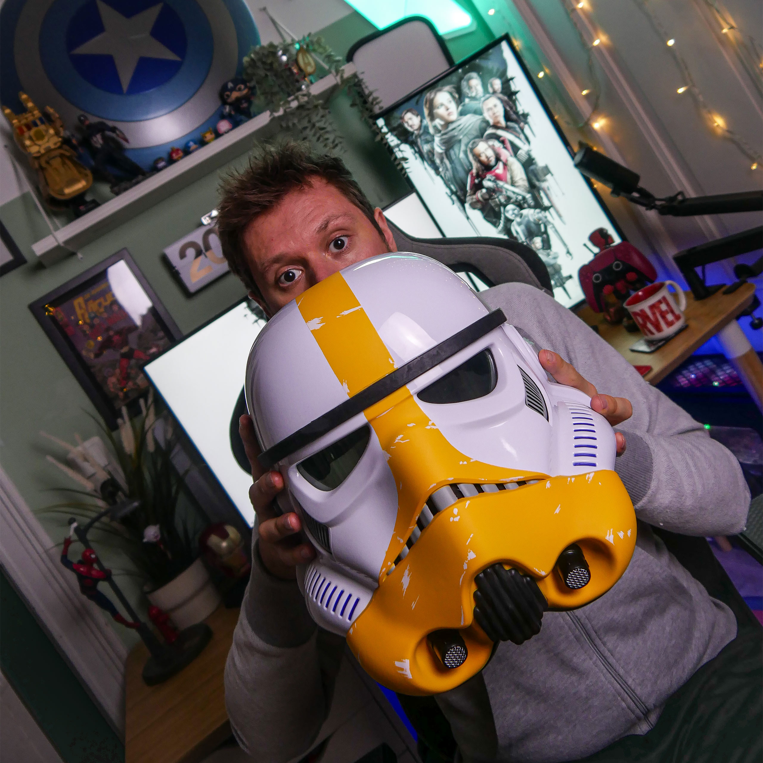 Star Wars - Réplique du casque Stormtrooper d'artillerie avec modificateur de voix
