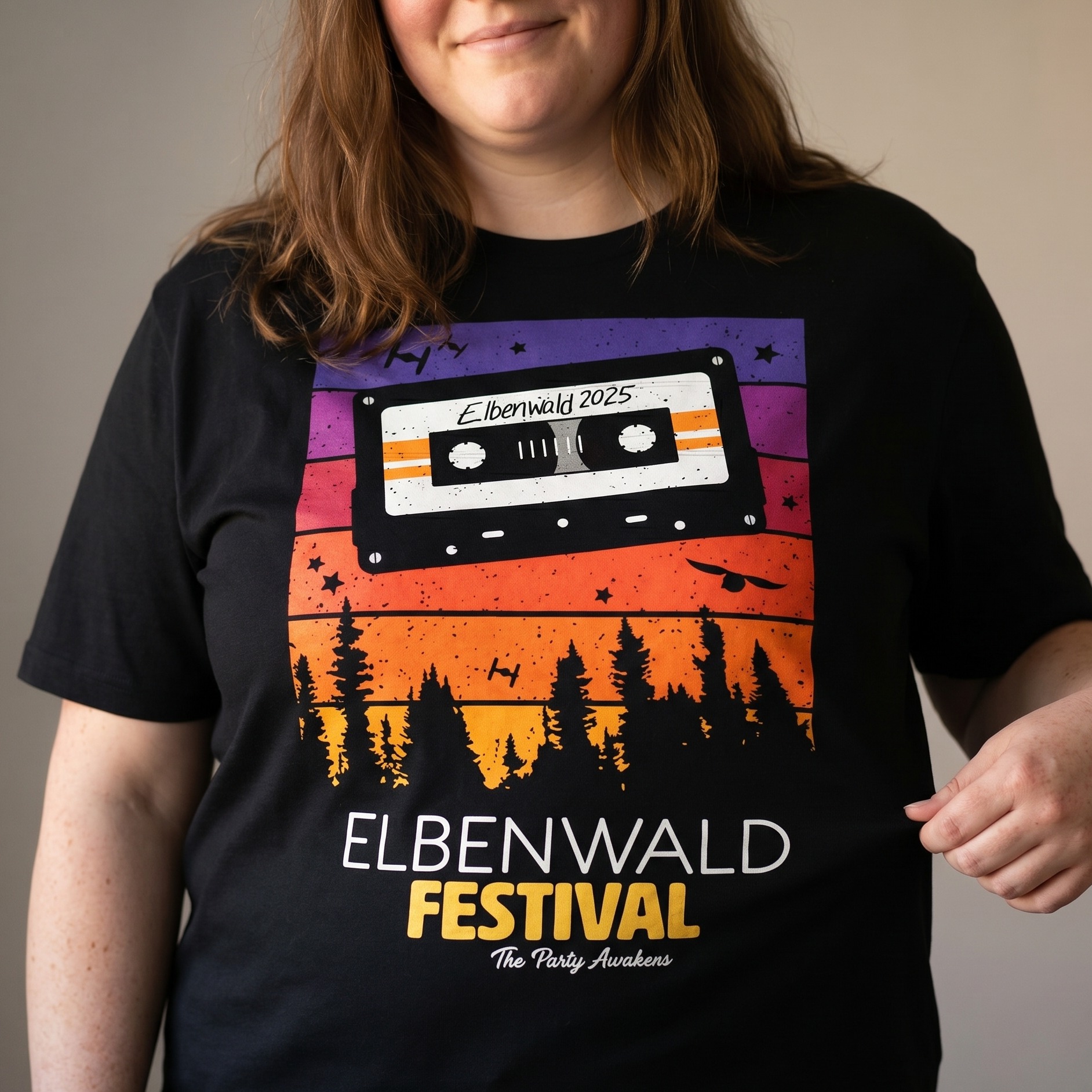 Elbenwald Festival - Tape T-shirt zwart
