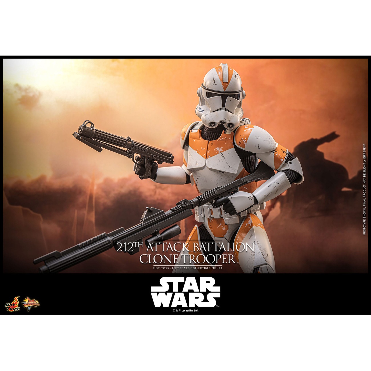 Star Wars: The Clone Wars – Action figure Clone Trooper del 212th Attack Battalion 1:6