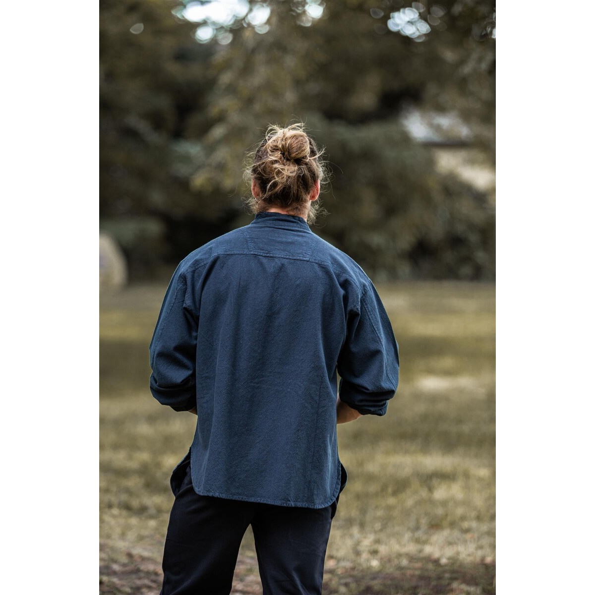 Camicia medievale Ansbert blu