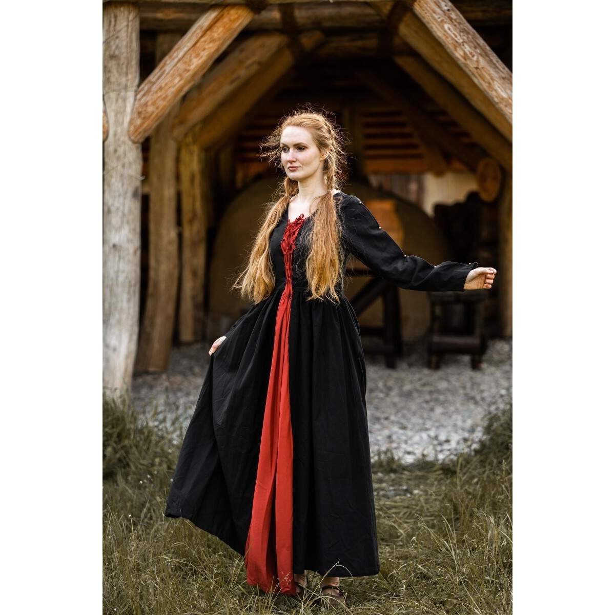 Medieval Dress Medusa black-red